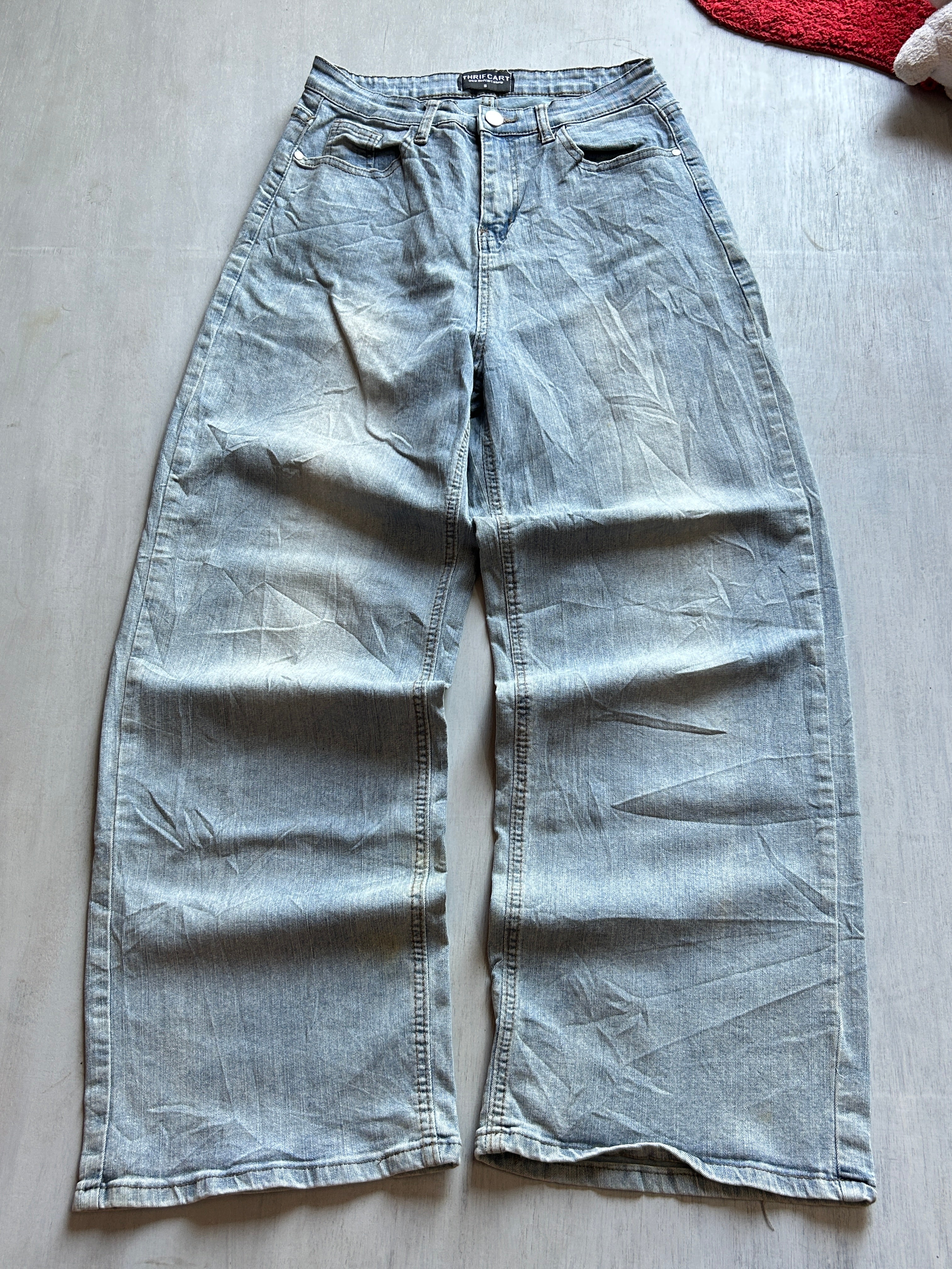 Frost Wash Wide-Leg Denim - (S)