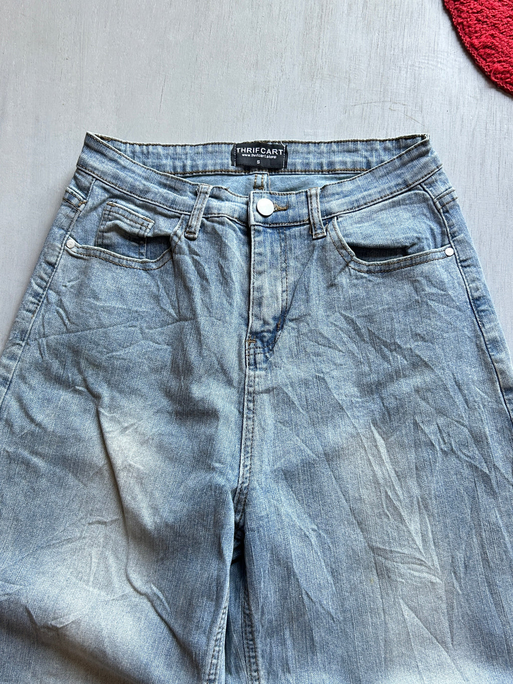 Frost Wash Wide-Leg Denim - (S)