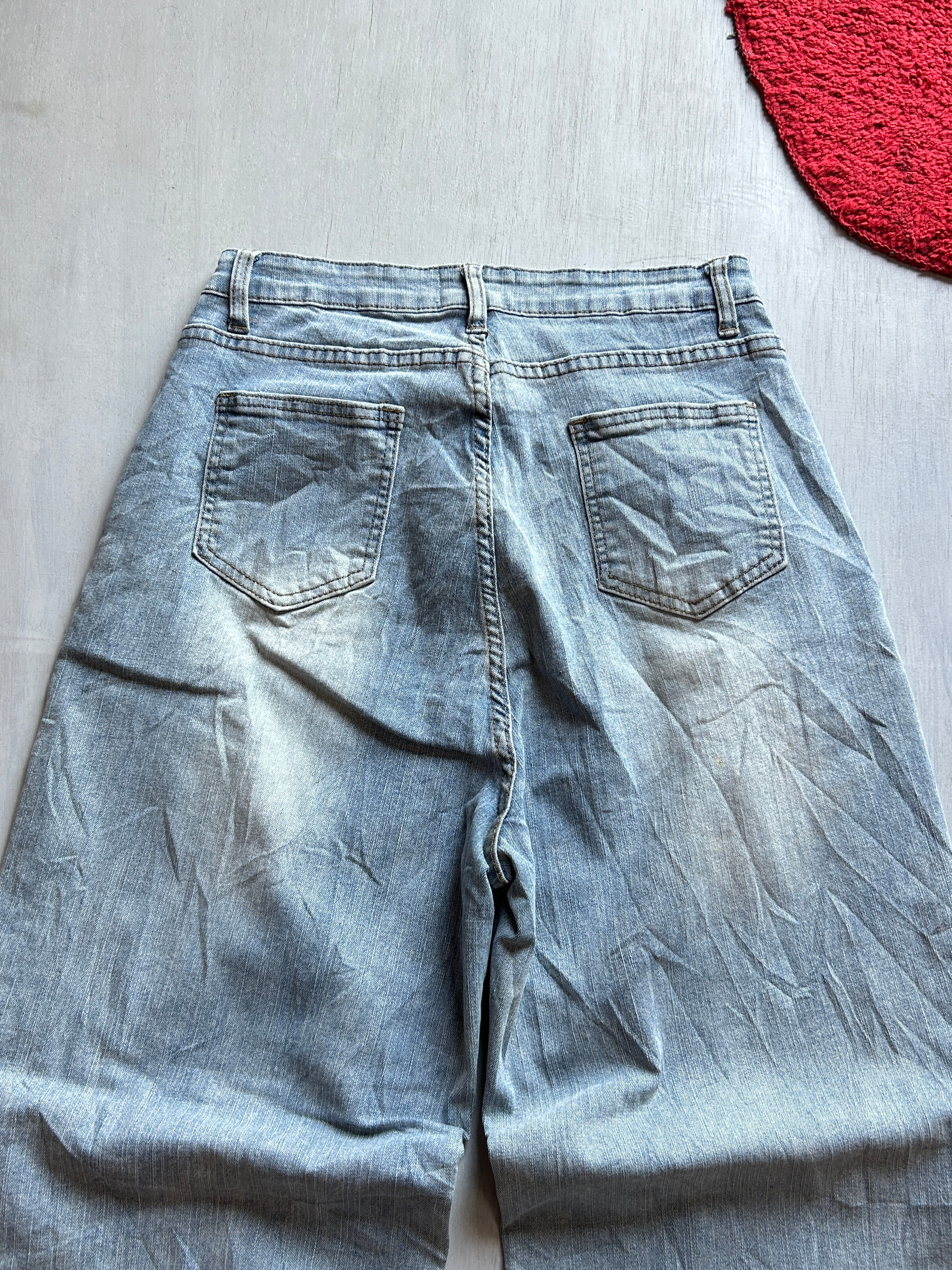 Frost Wash Wide-Leg Denim - (S)