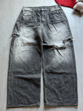Smoked Distress Baggy Denim - (XXL)
