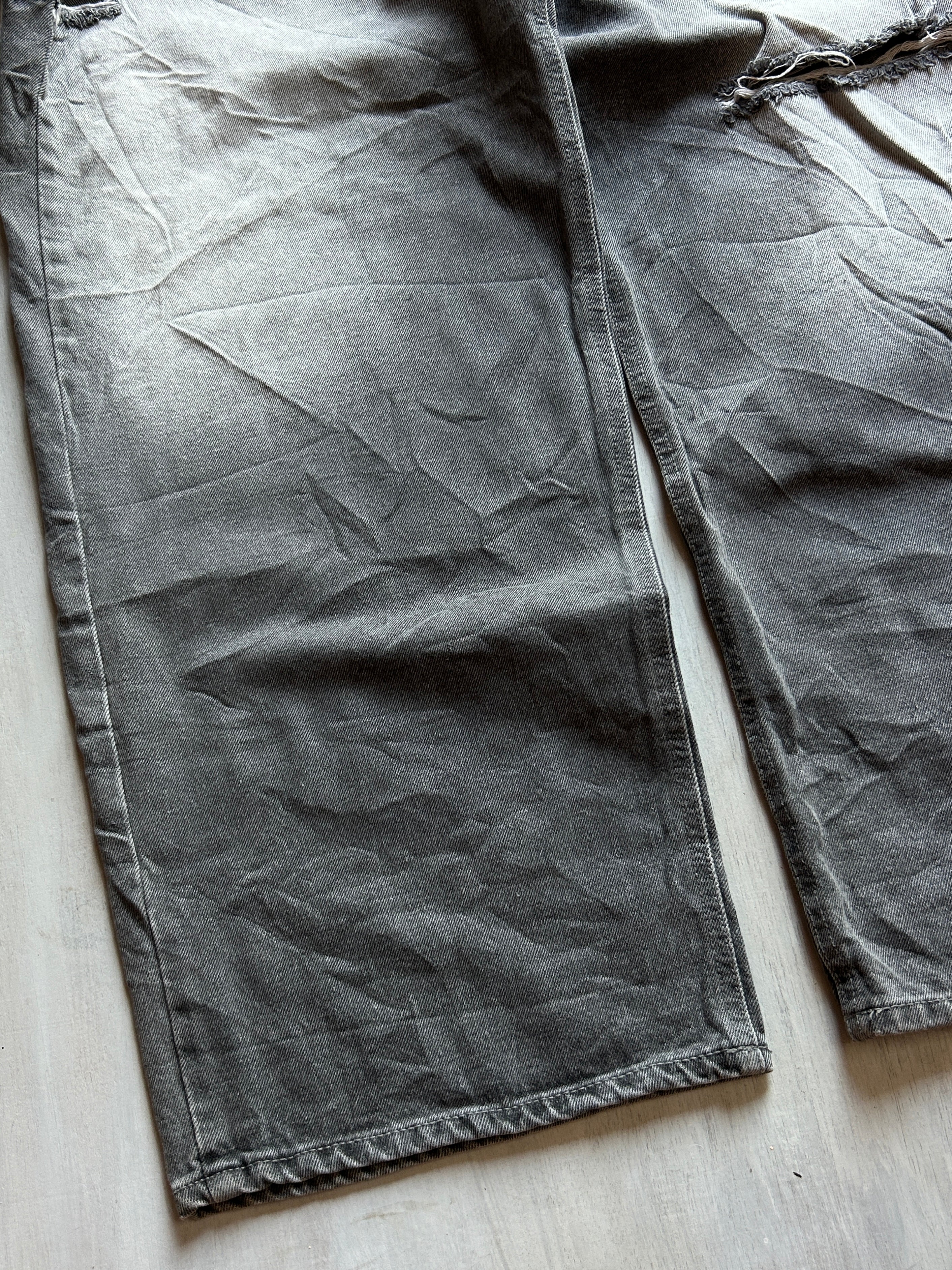 Smoked Distress Baggy Denim - (XXL)