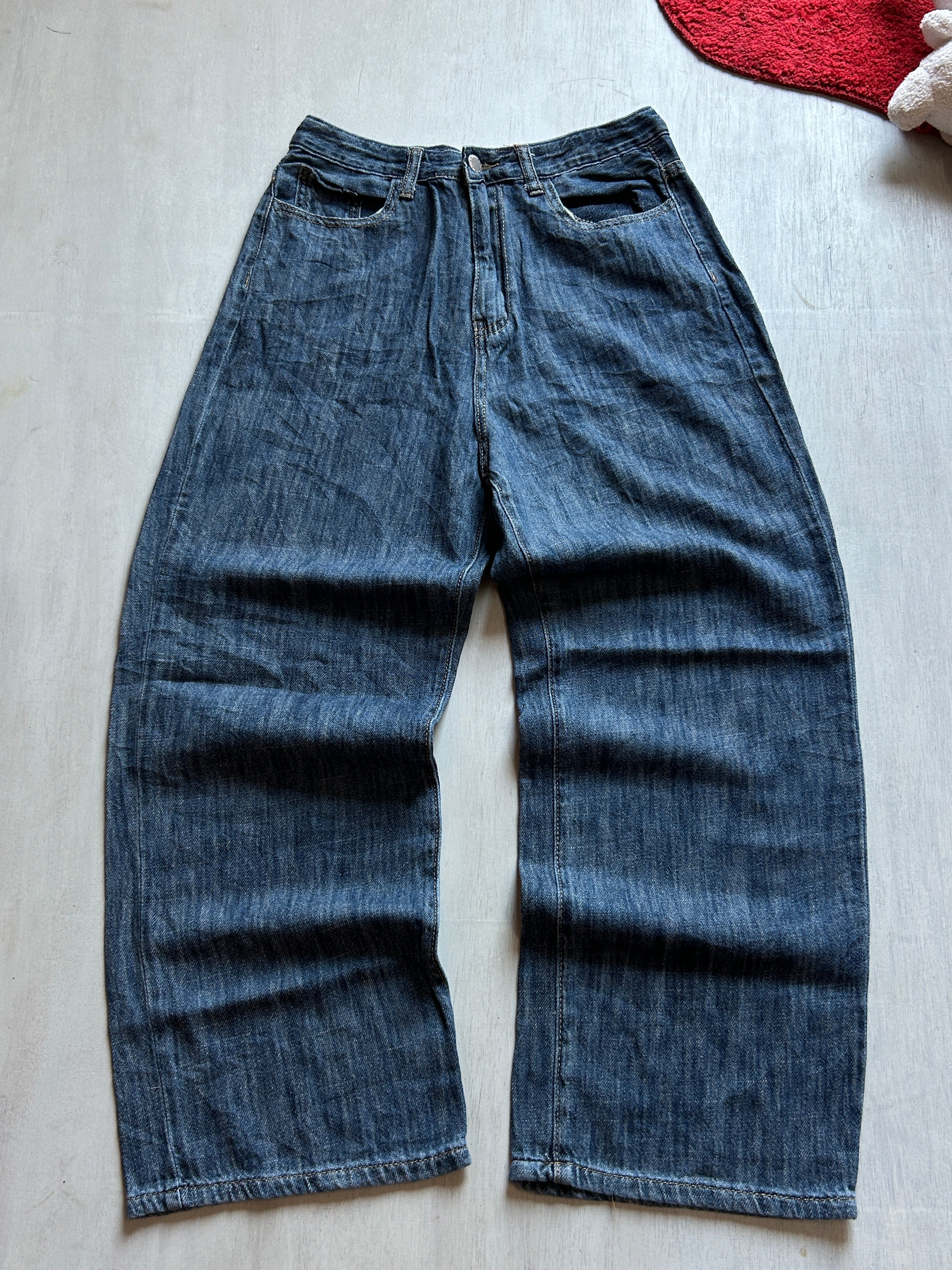 Deep Indigo Baggy Denim - (S)