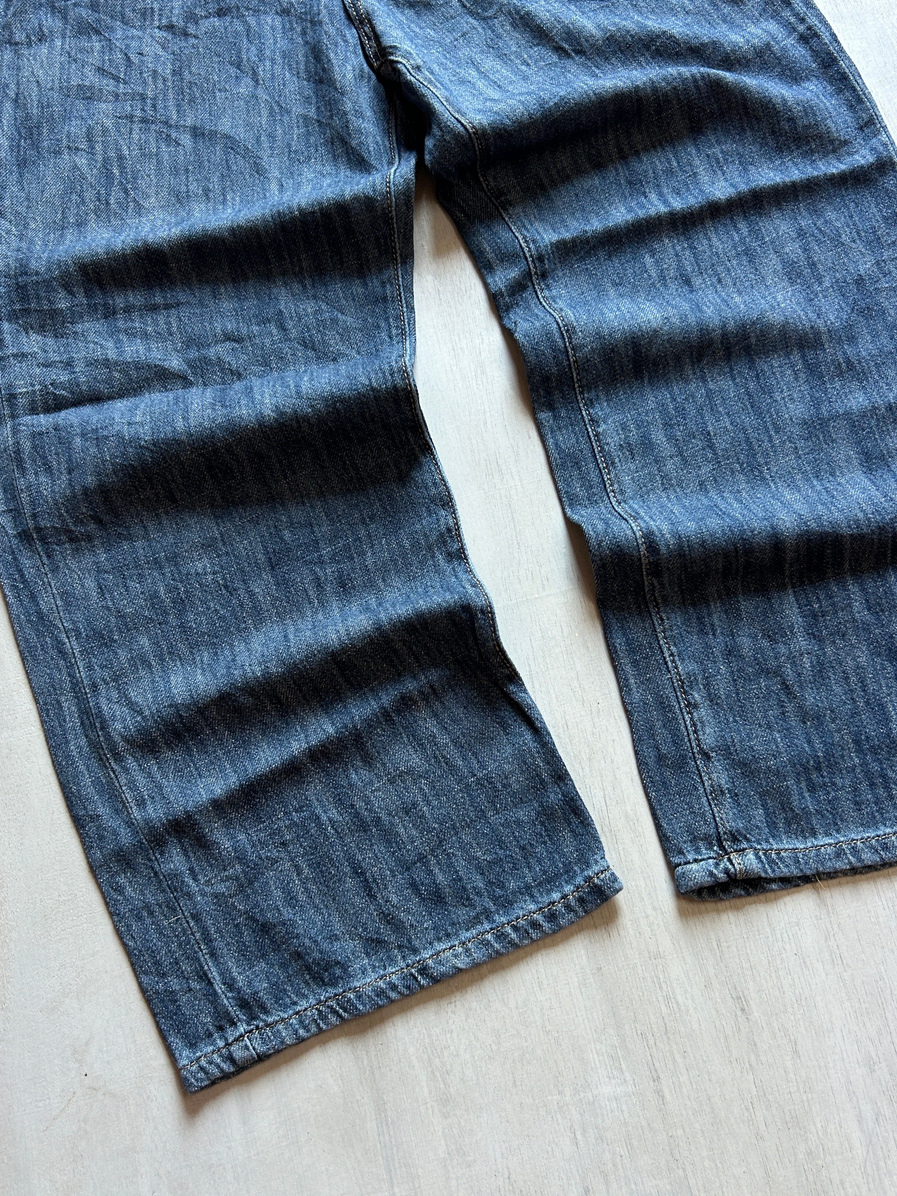 Deep Indigo Baggy Denim - (S)