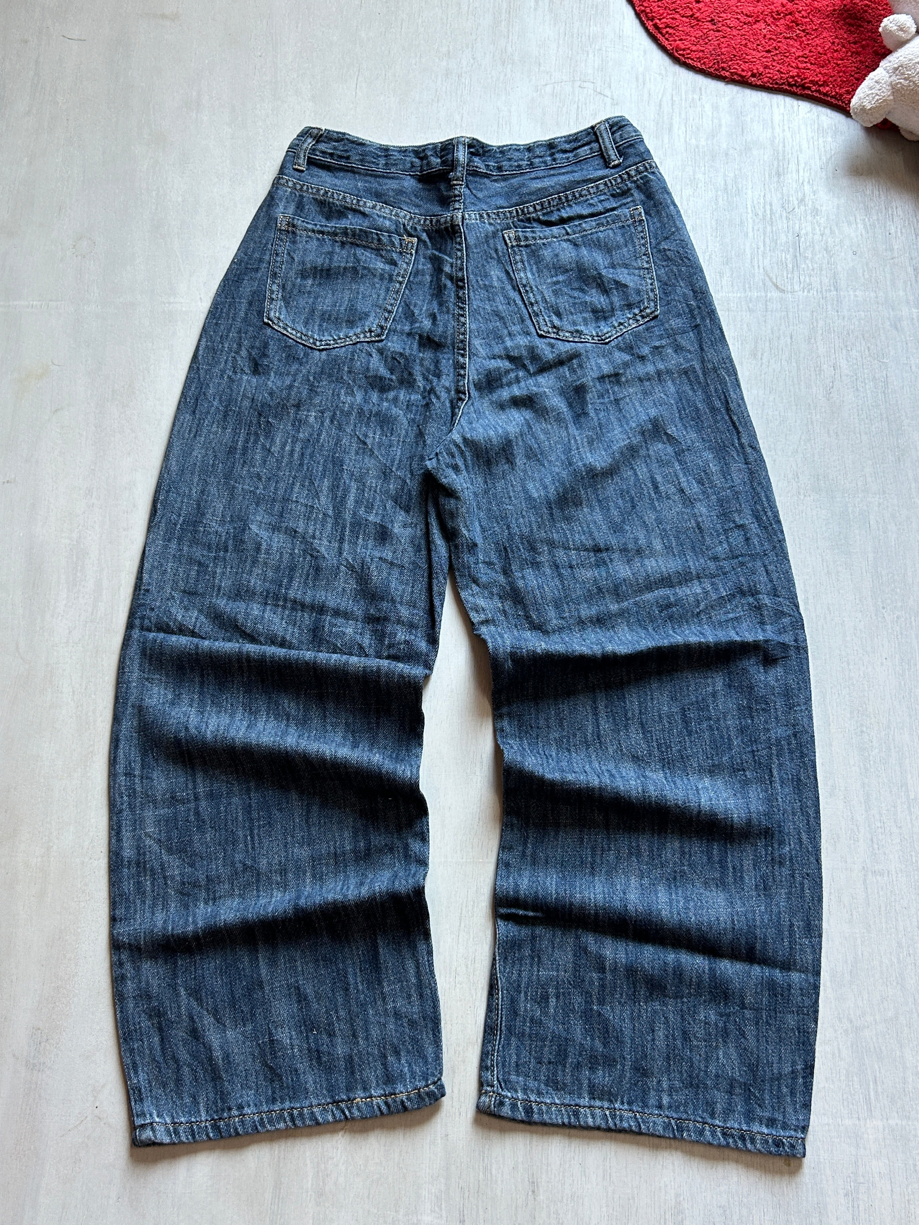 Deep Indigo Baggy Denim - (S)