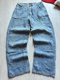 Vintage Crinkle Baggy Denim - (M)