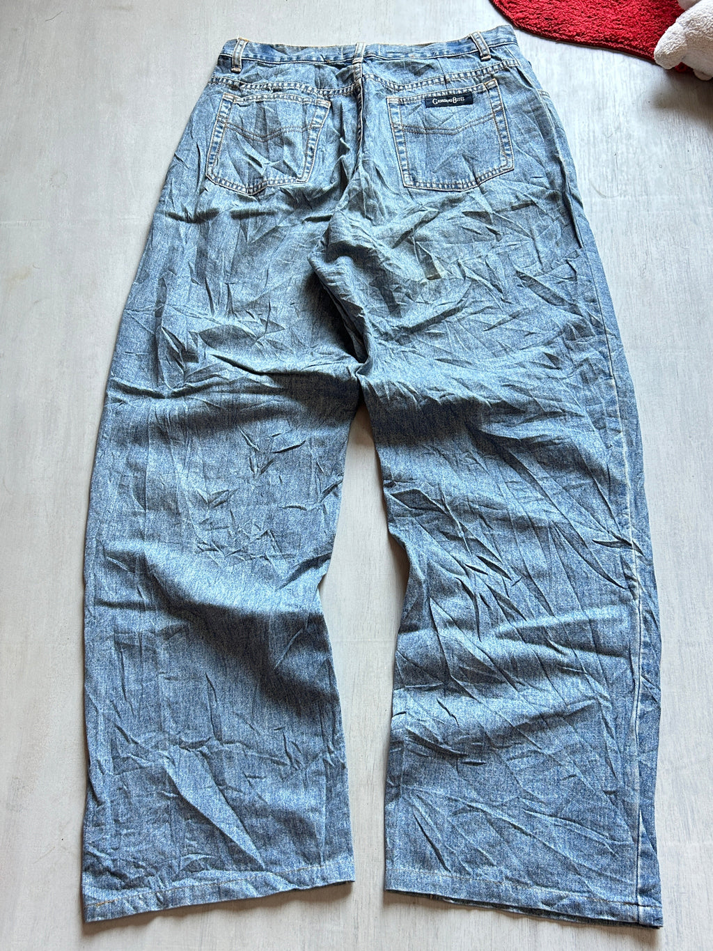 Vintage Crinkle Baggy Denim - (M)