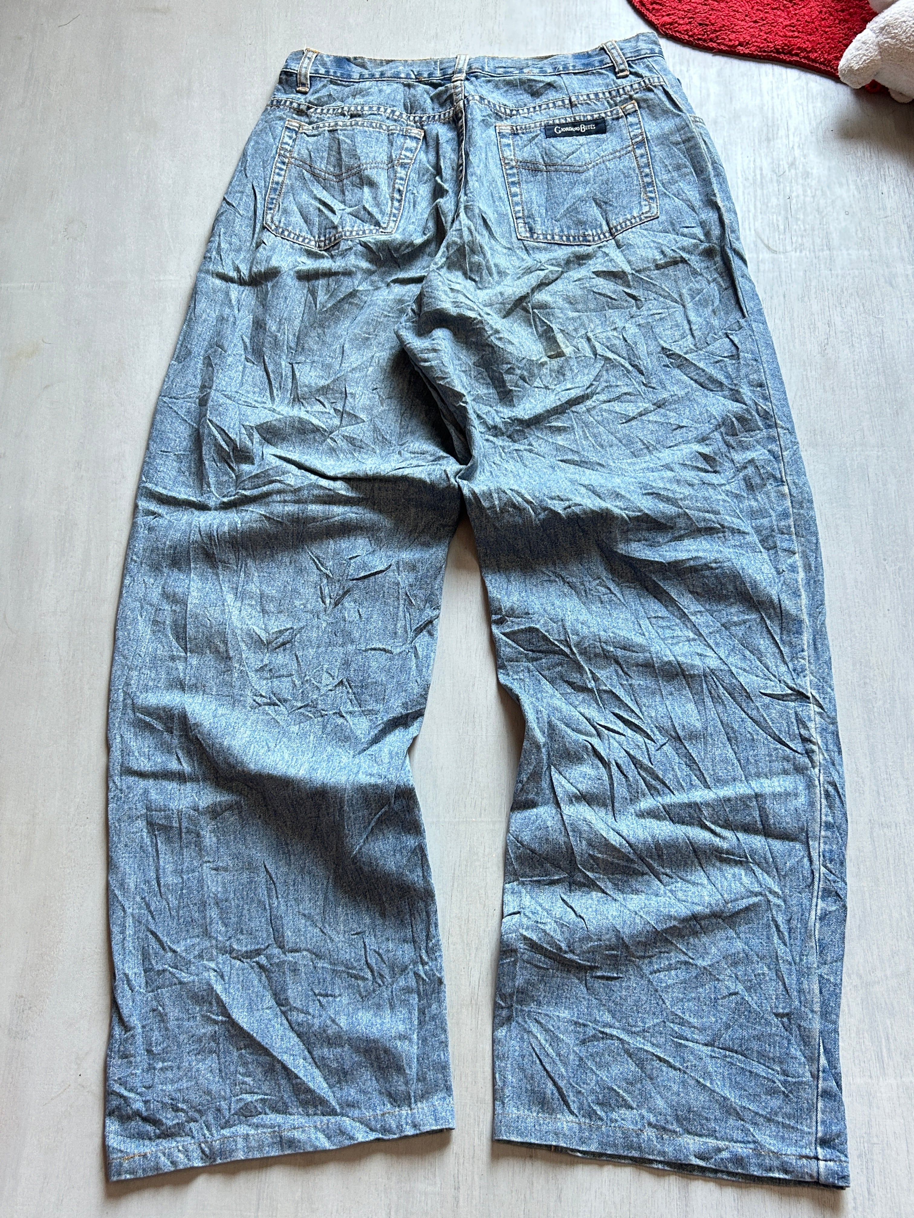 Vintage Crinkle Baggy Denim - (M)