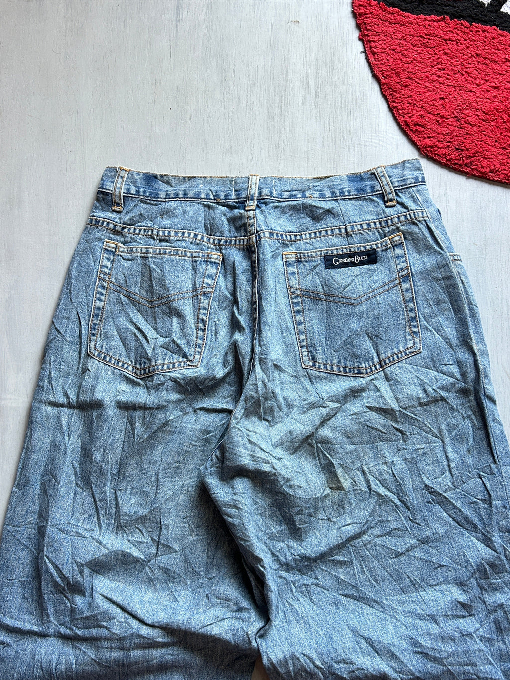 Vintage Crinkle Baggy Denim - (M)