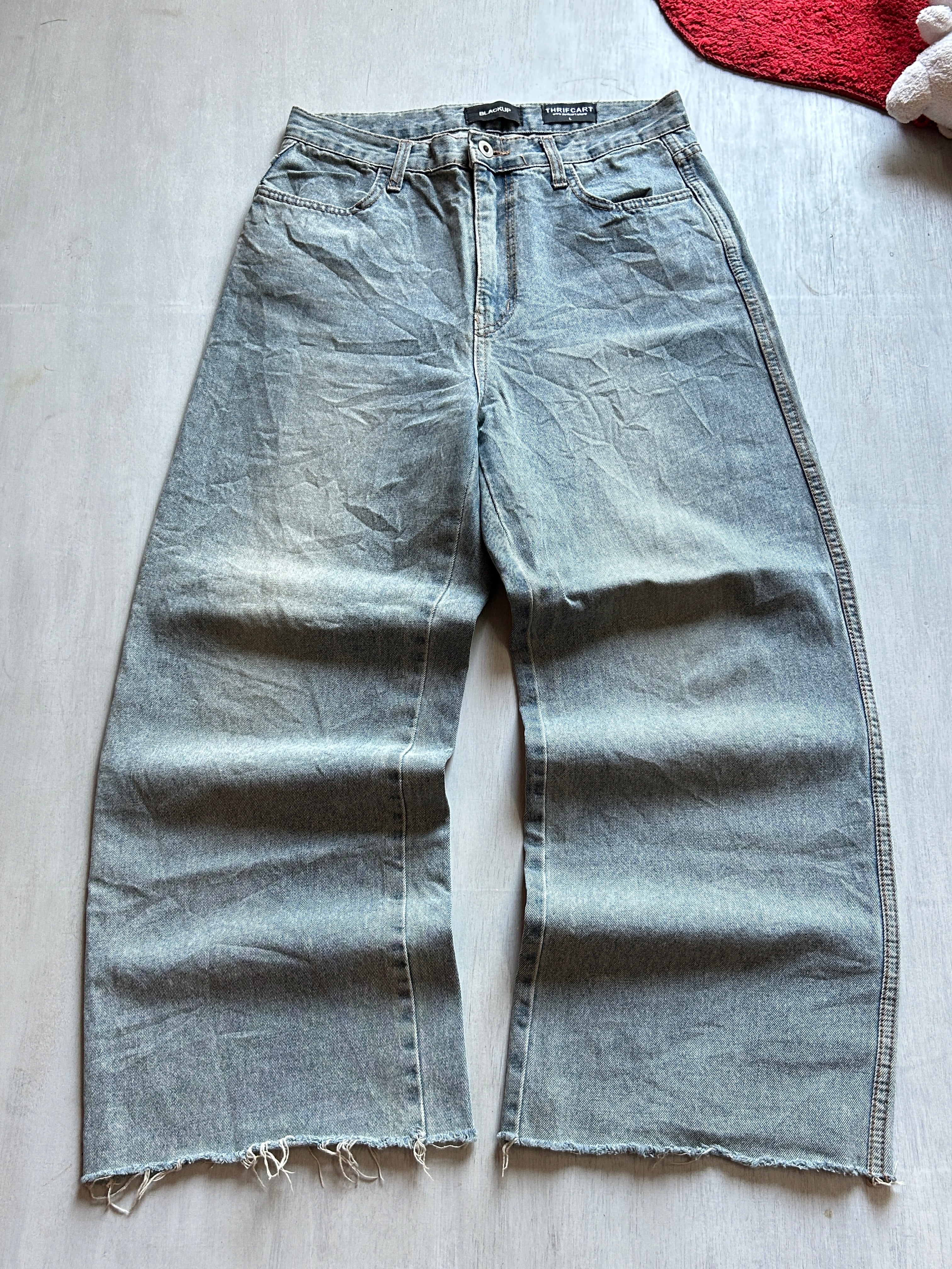 Ash Fade Raw-Hem Denim - (L)