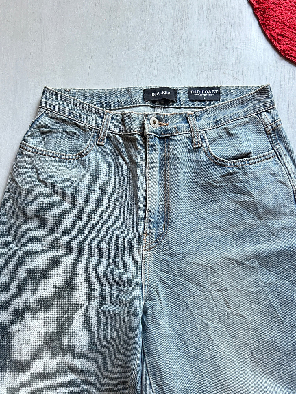 Ash Fade Raw-Hem Denim - (L)