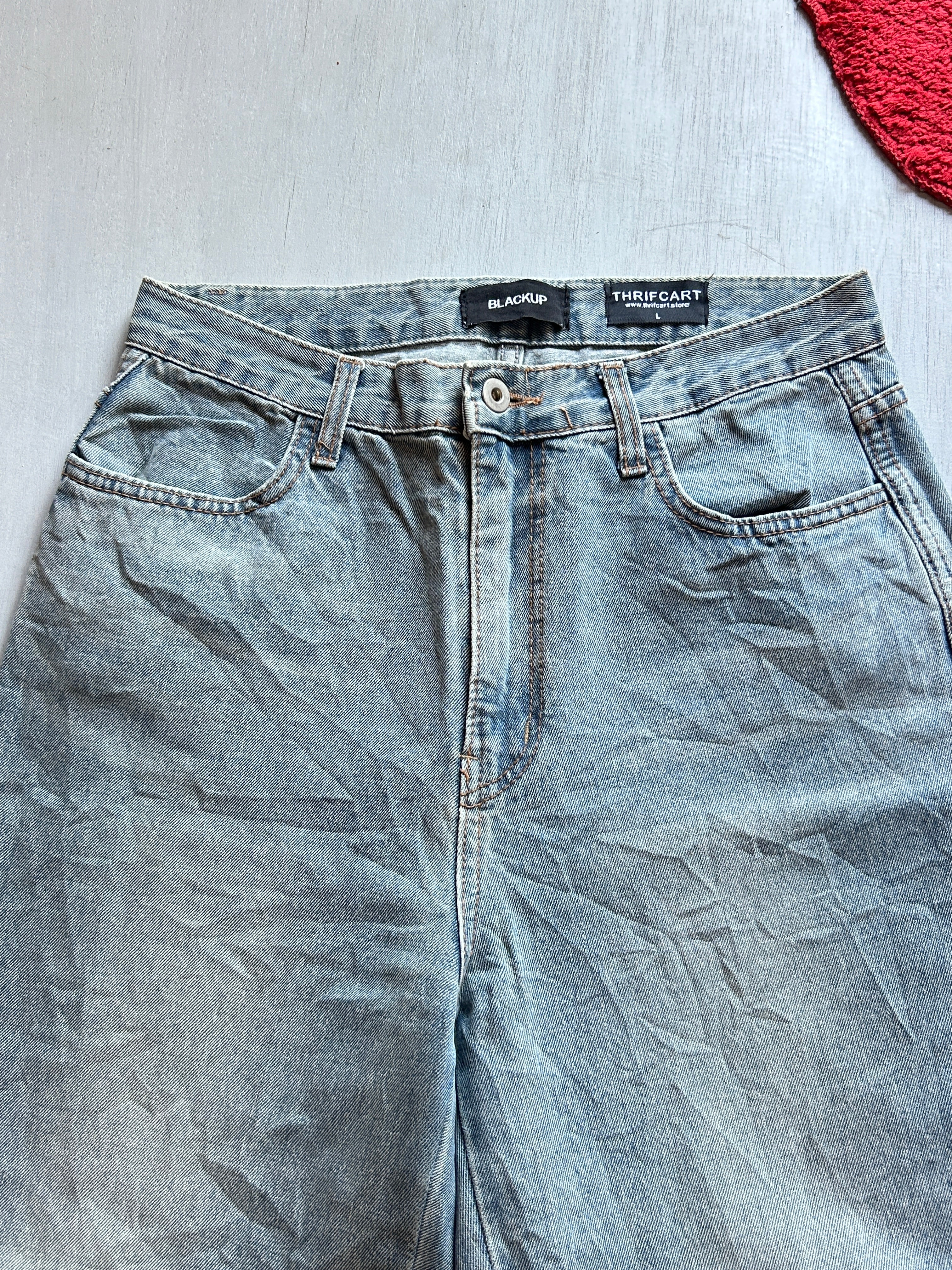 Ash Fade Raw-Hem Denim - (L)