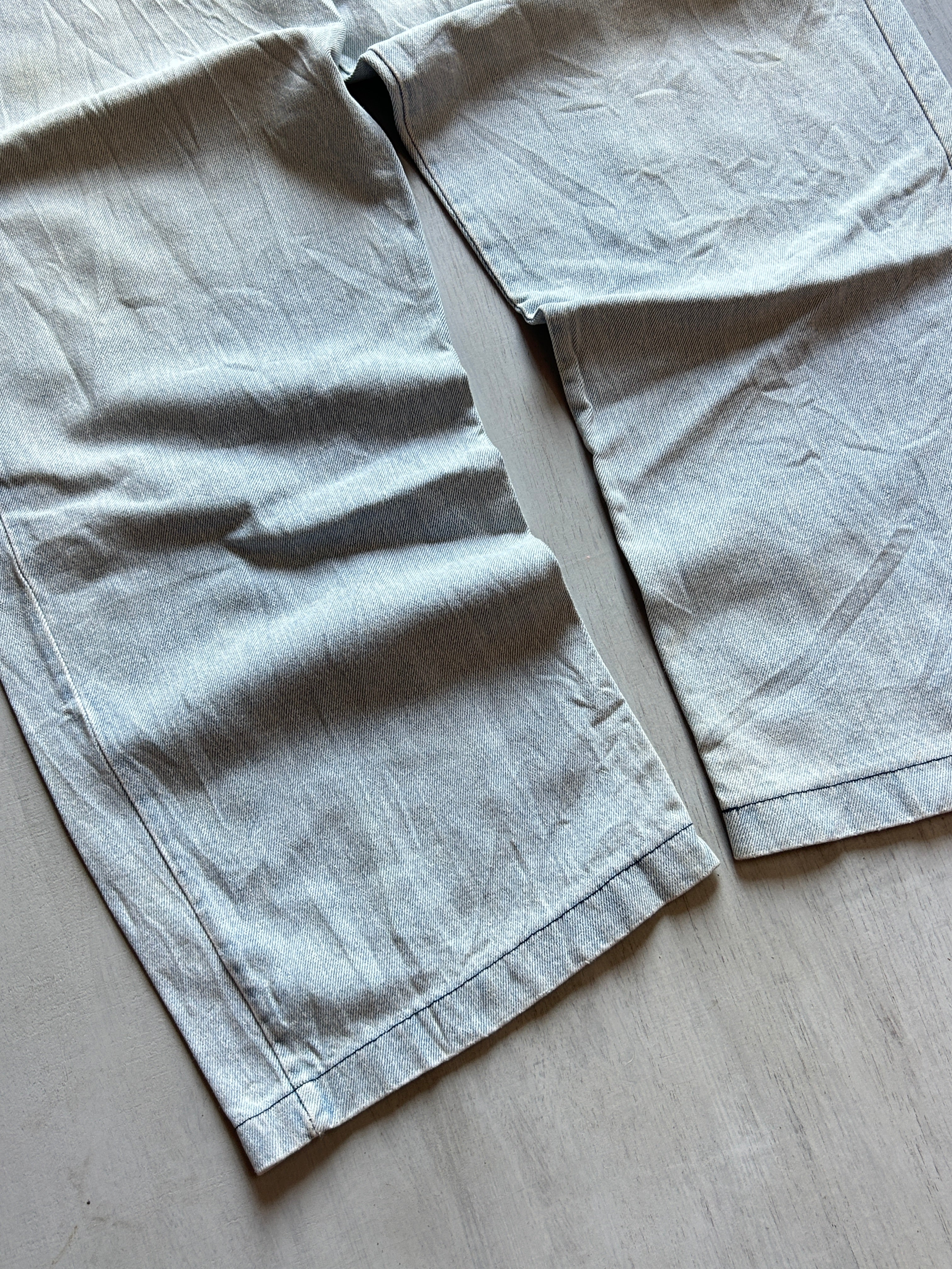 Stonewash Drawstring Wide Denim - (S-M)