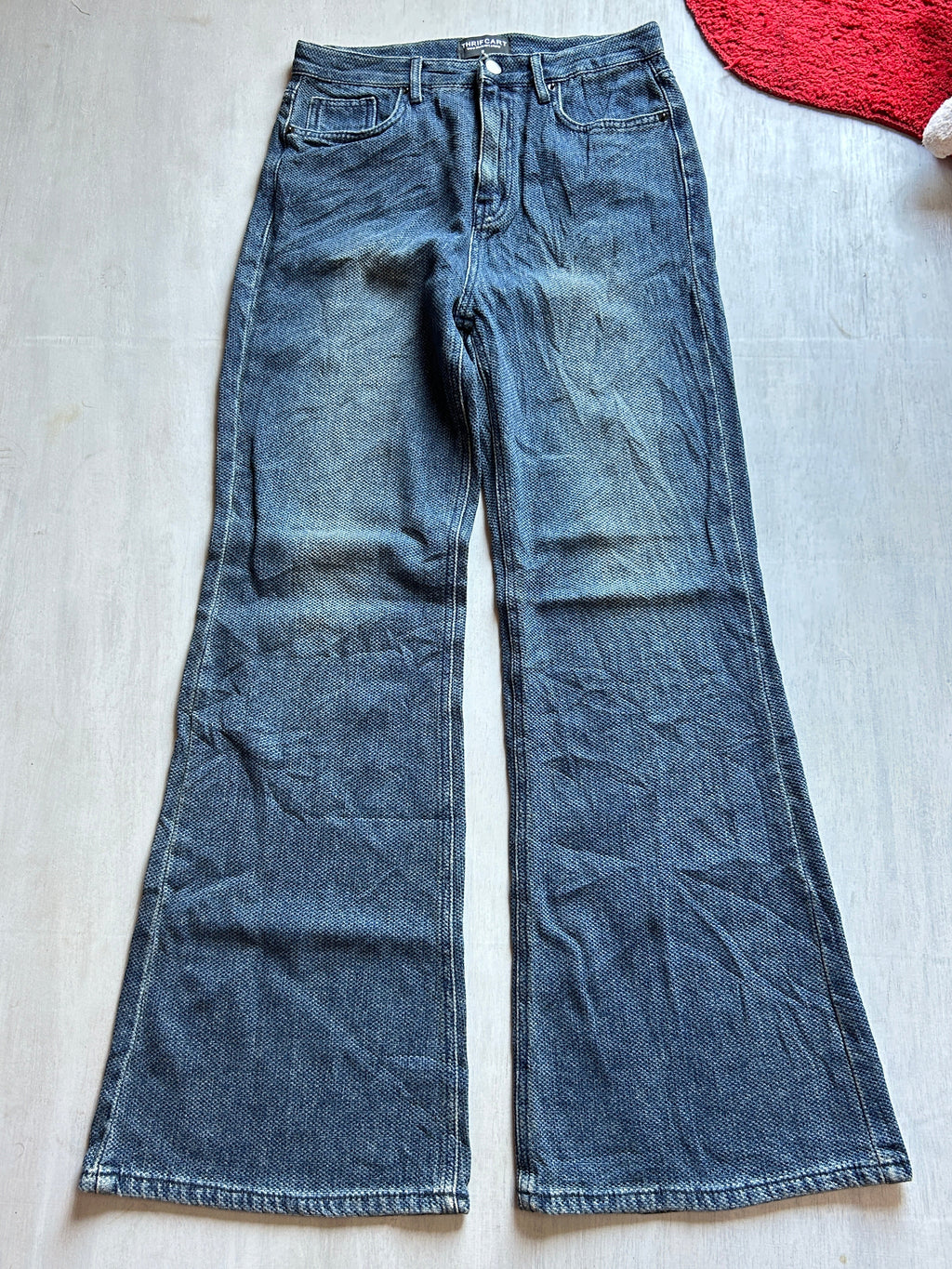 Midnight Texture Flare Denim - (S)