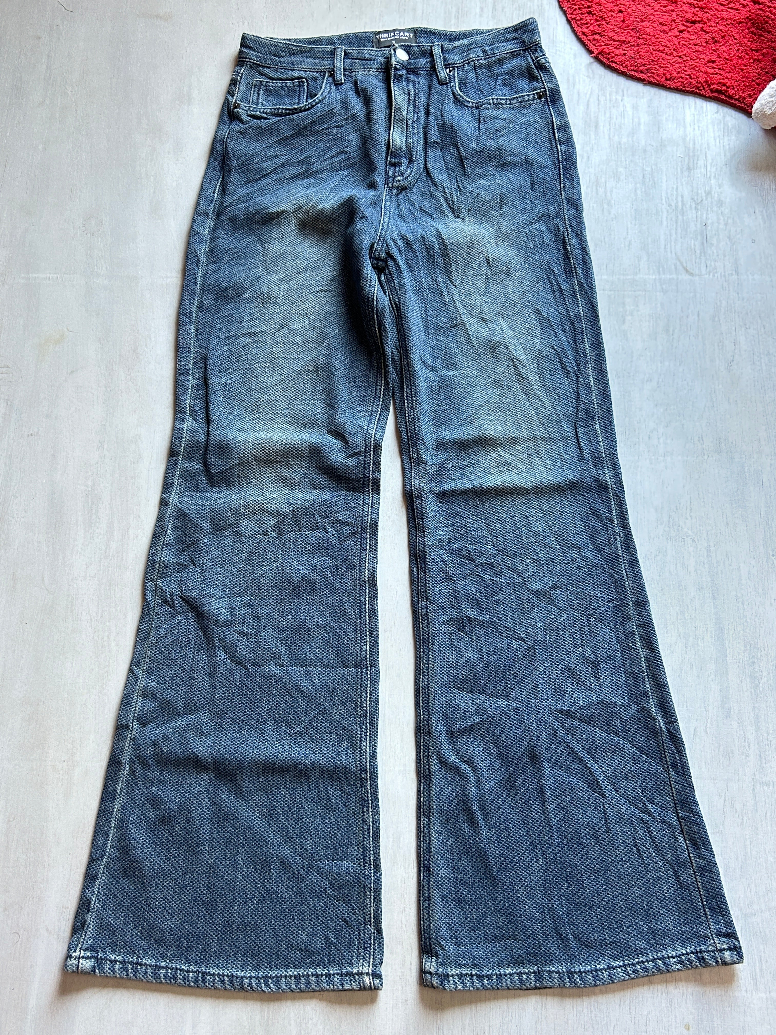 Midnight Texture Flare Denim - (S)