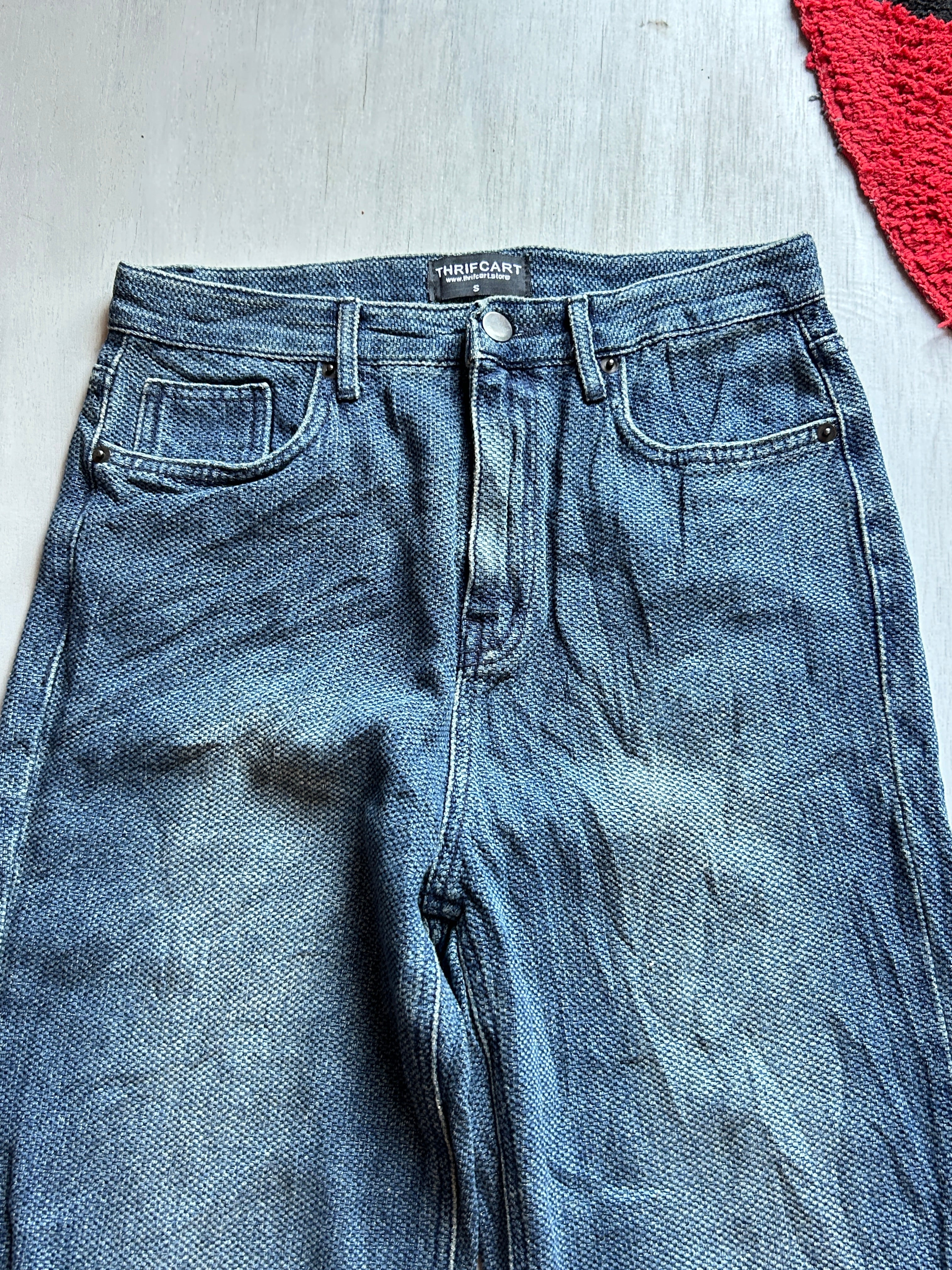 Midnight Texture Flare Denim - (S)