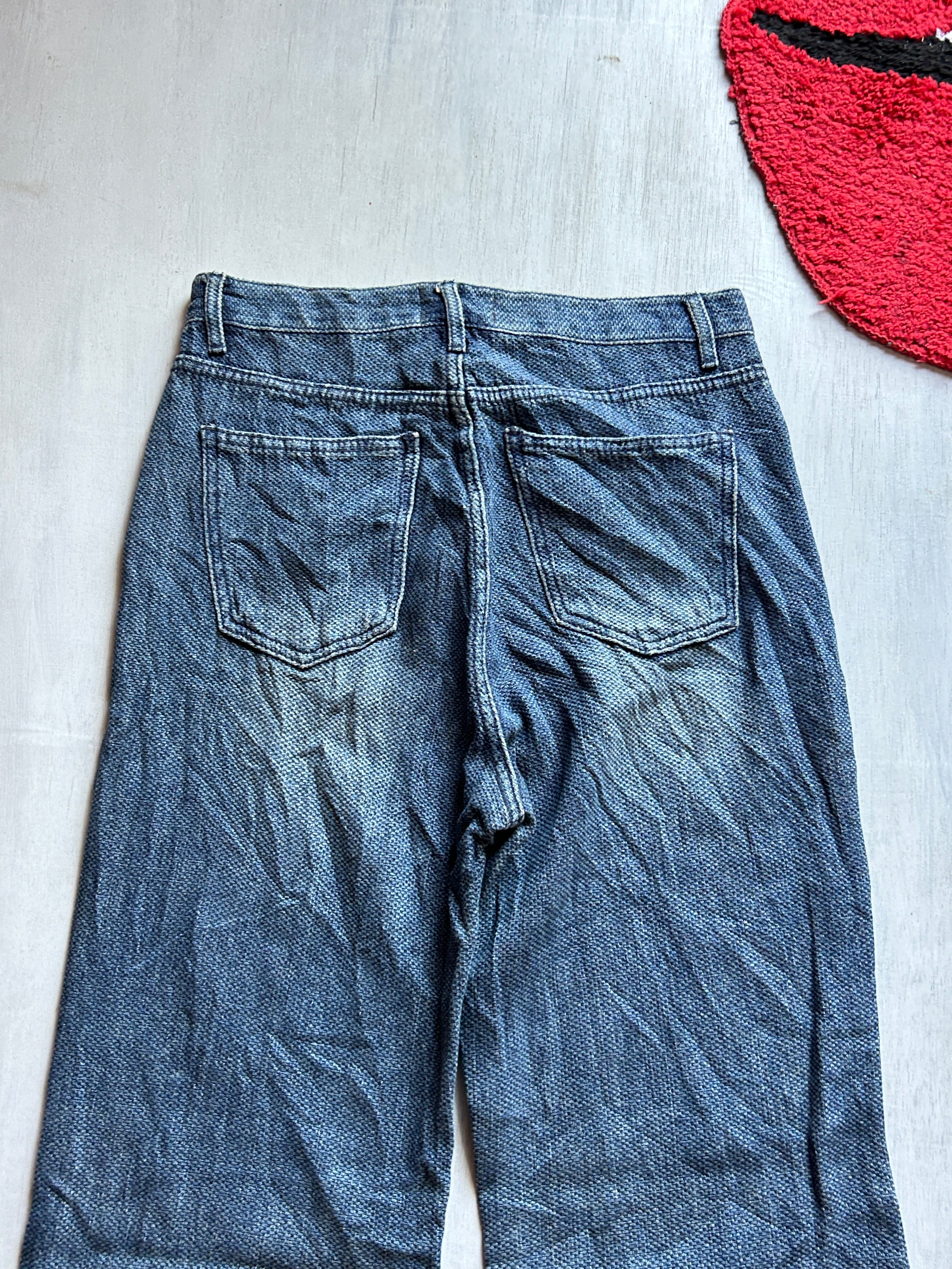 Midnight Texture Flare Denim - (S)