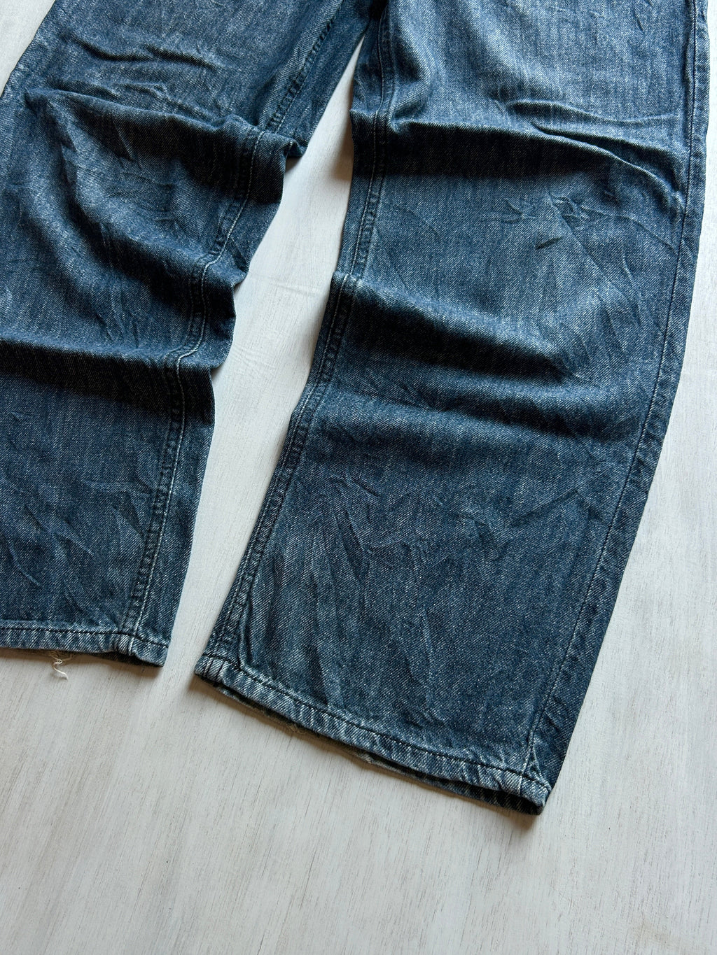 Charcoal Wash Baggy Denim - (XS)