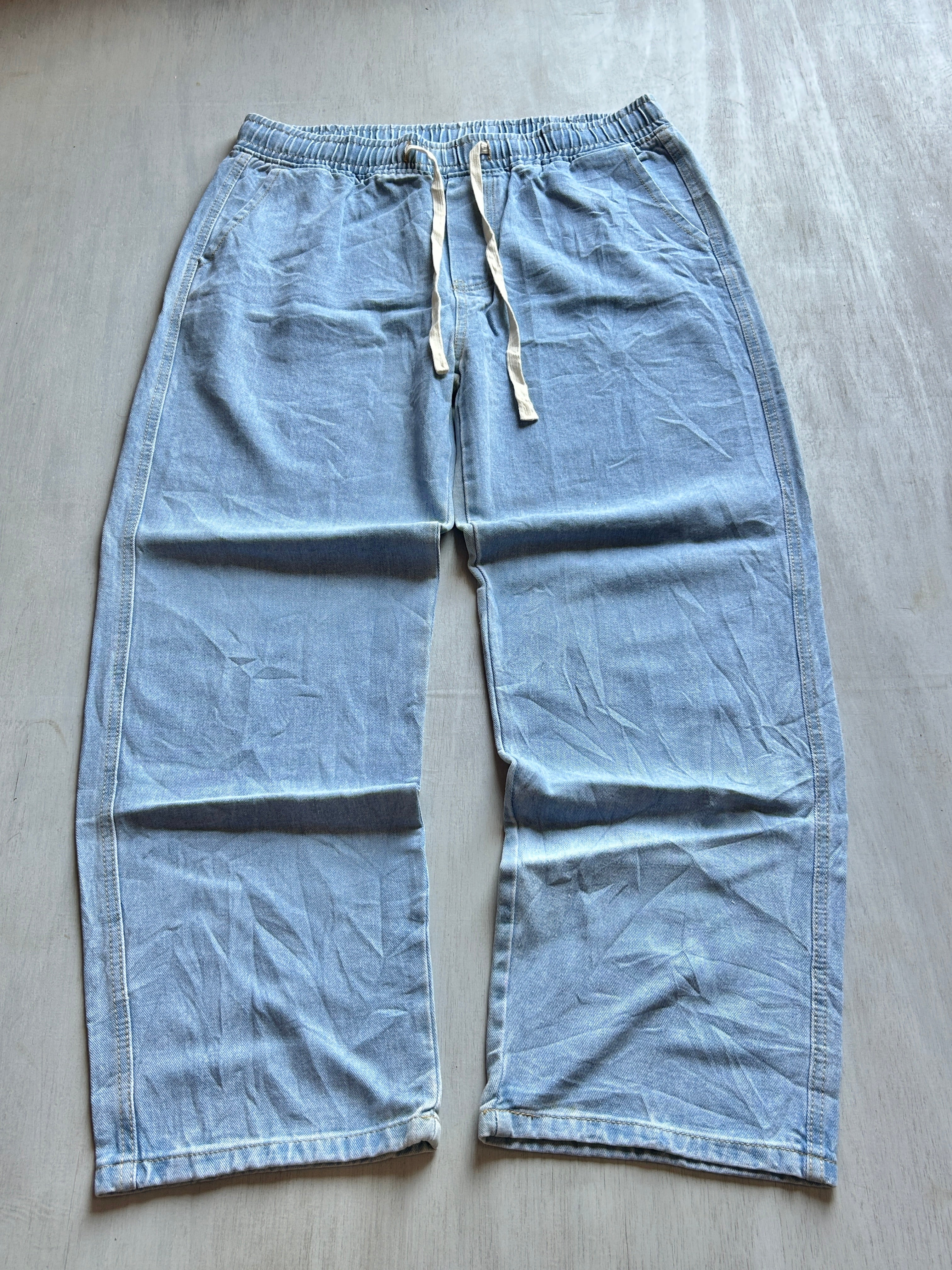 Sky Wash Drawstring Denim - (XXL)