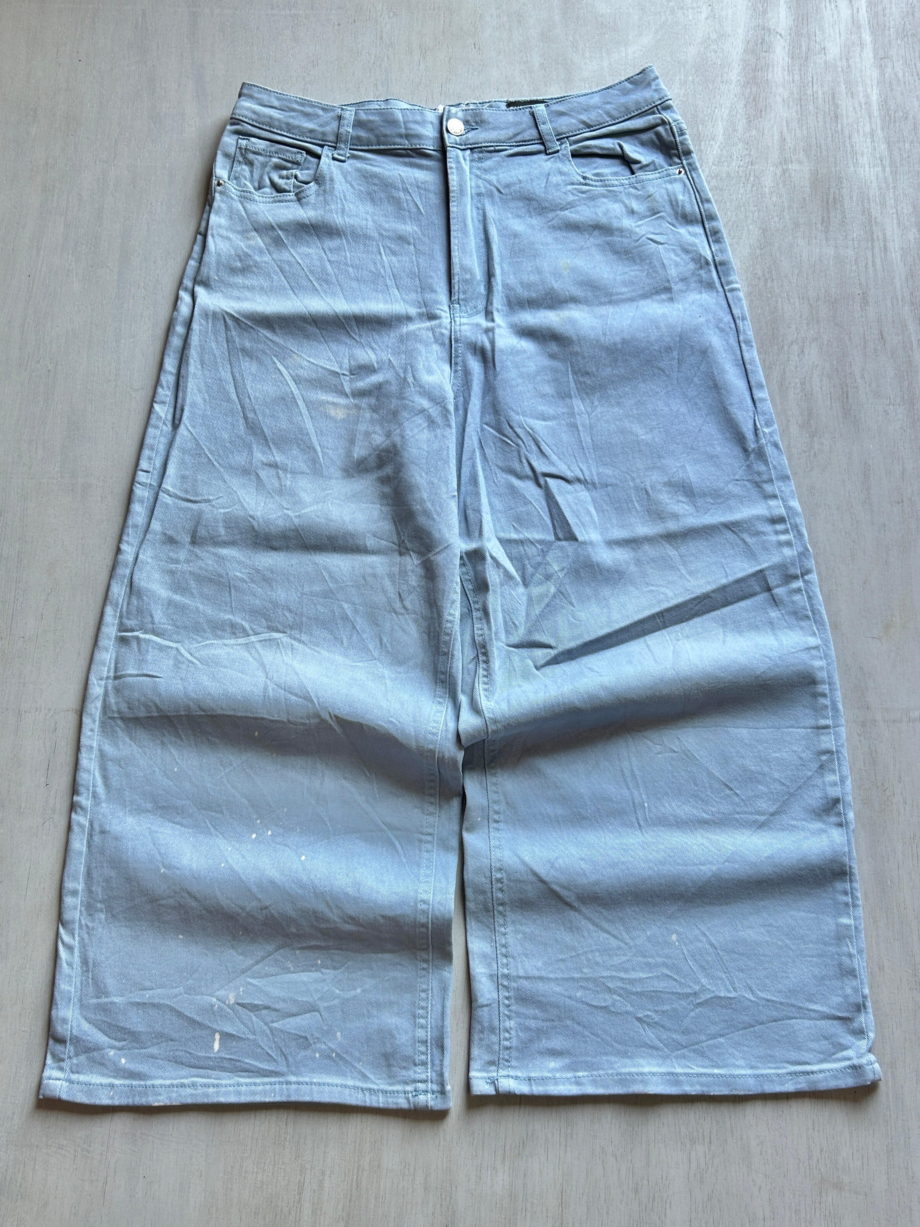 Ice Blue Wide-Leg Denim - (XL)