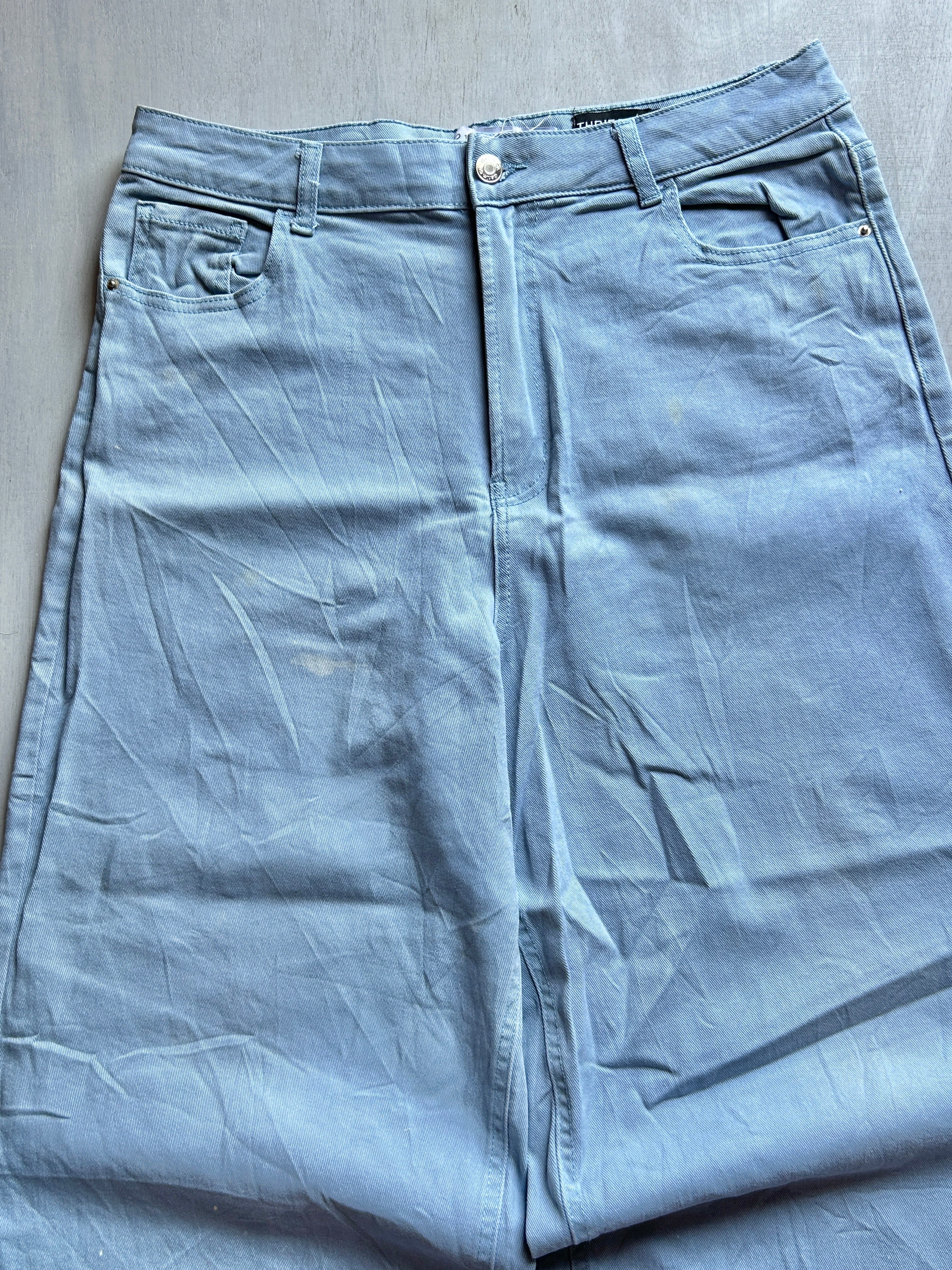 Ice Blue Wide-Leg Denim - (XL)