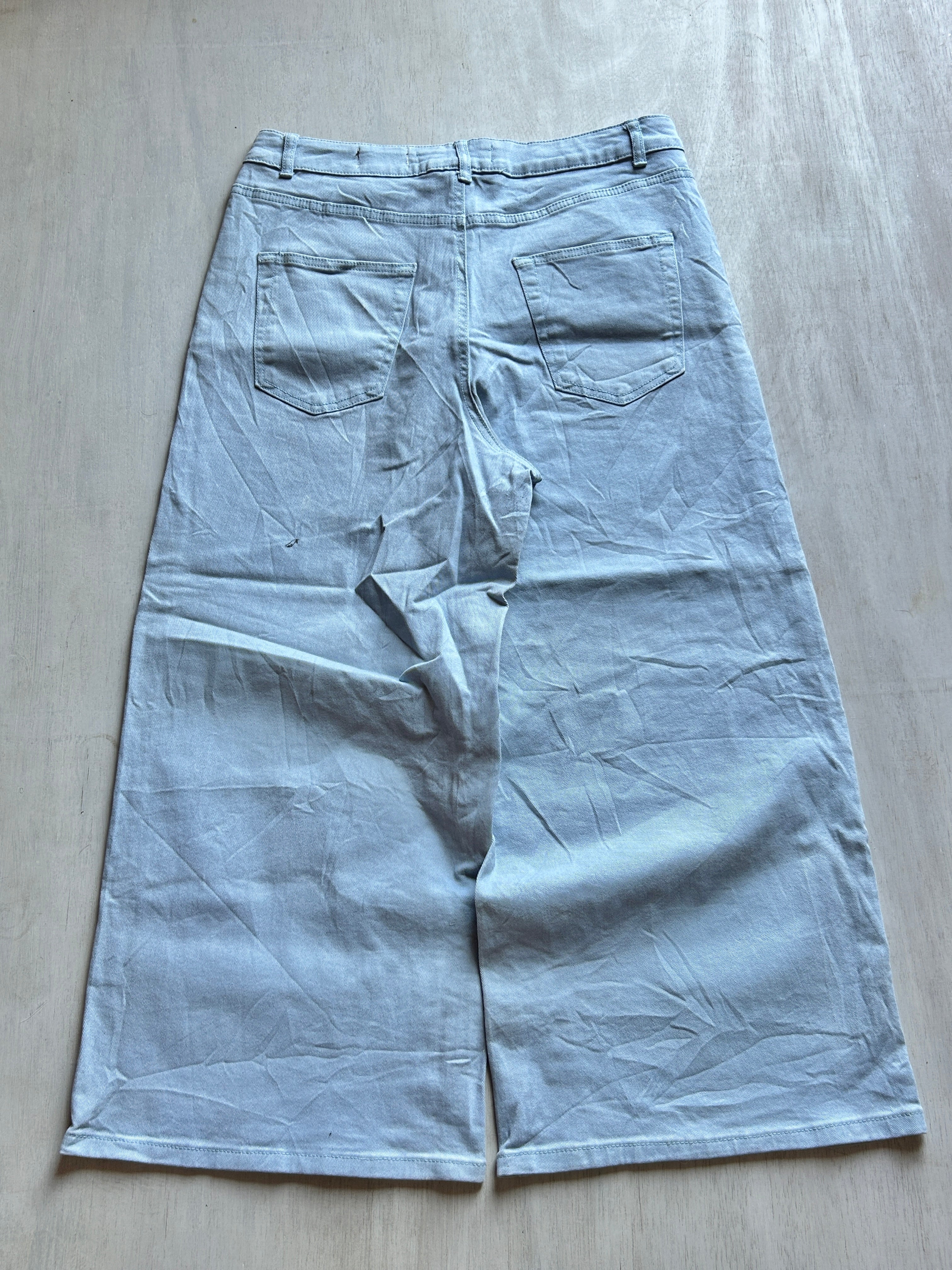 Ice Blue Wide-Leg Denim - (XL)