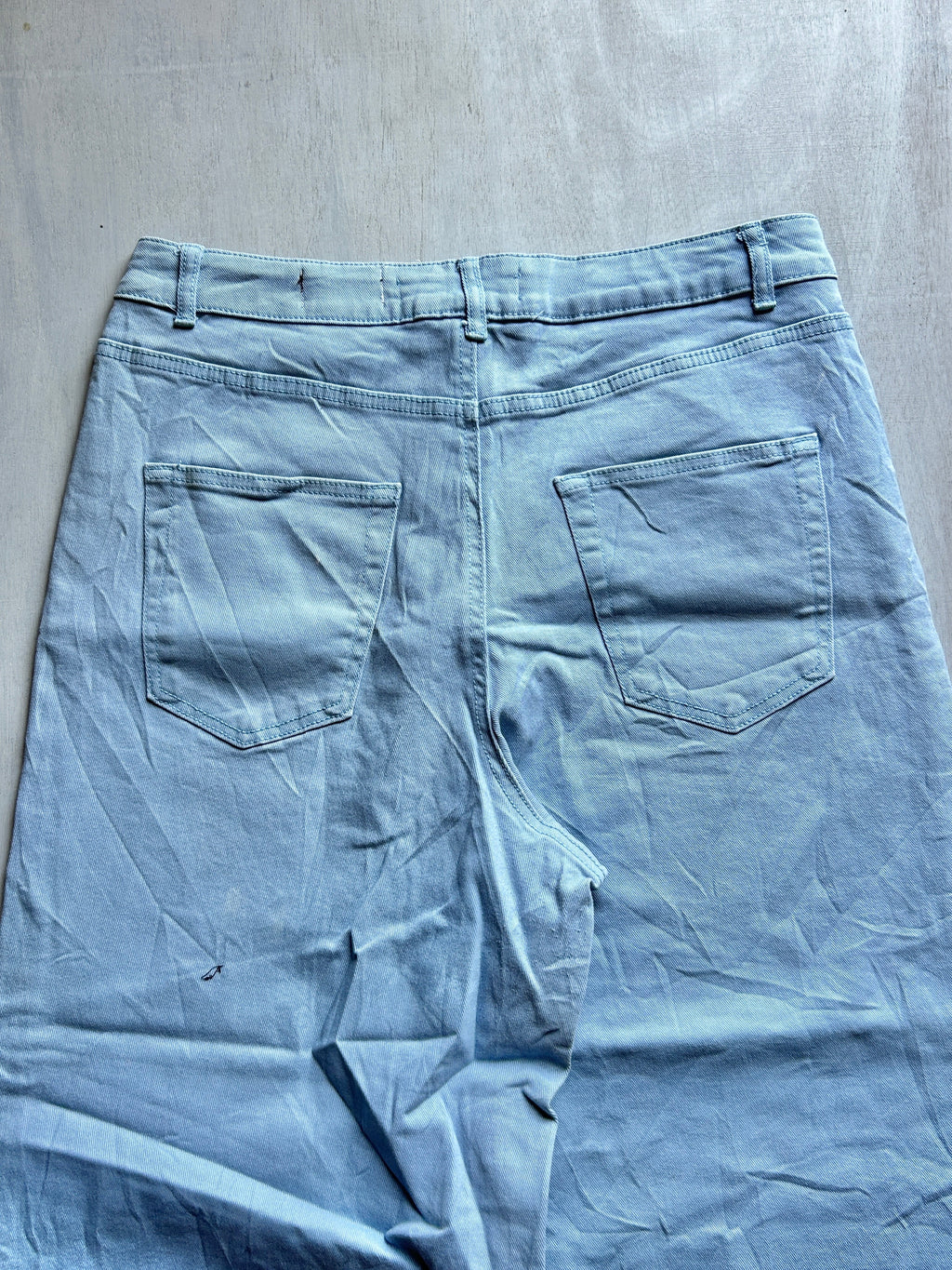 Ice Blue Wide-Leg Denim - (XL)