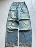 Vintage Wash Wide-Leg Denim - (S)