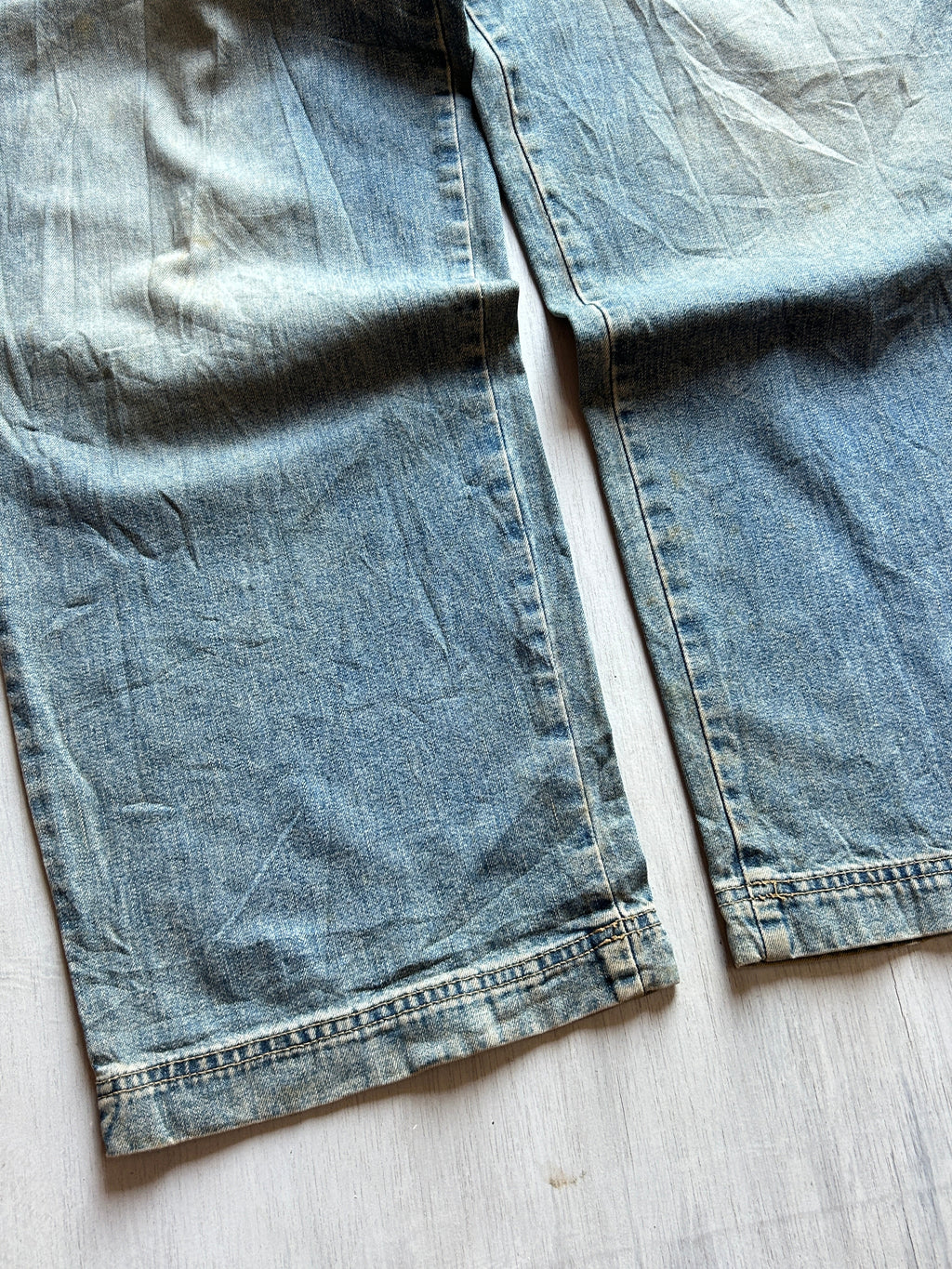 Vintage Wash Wide-Leg Denim - (S)