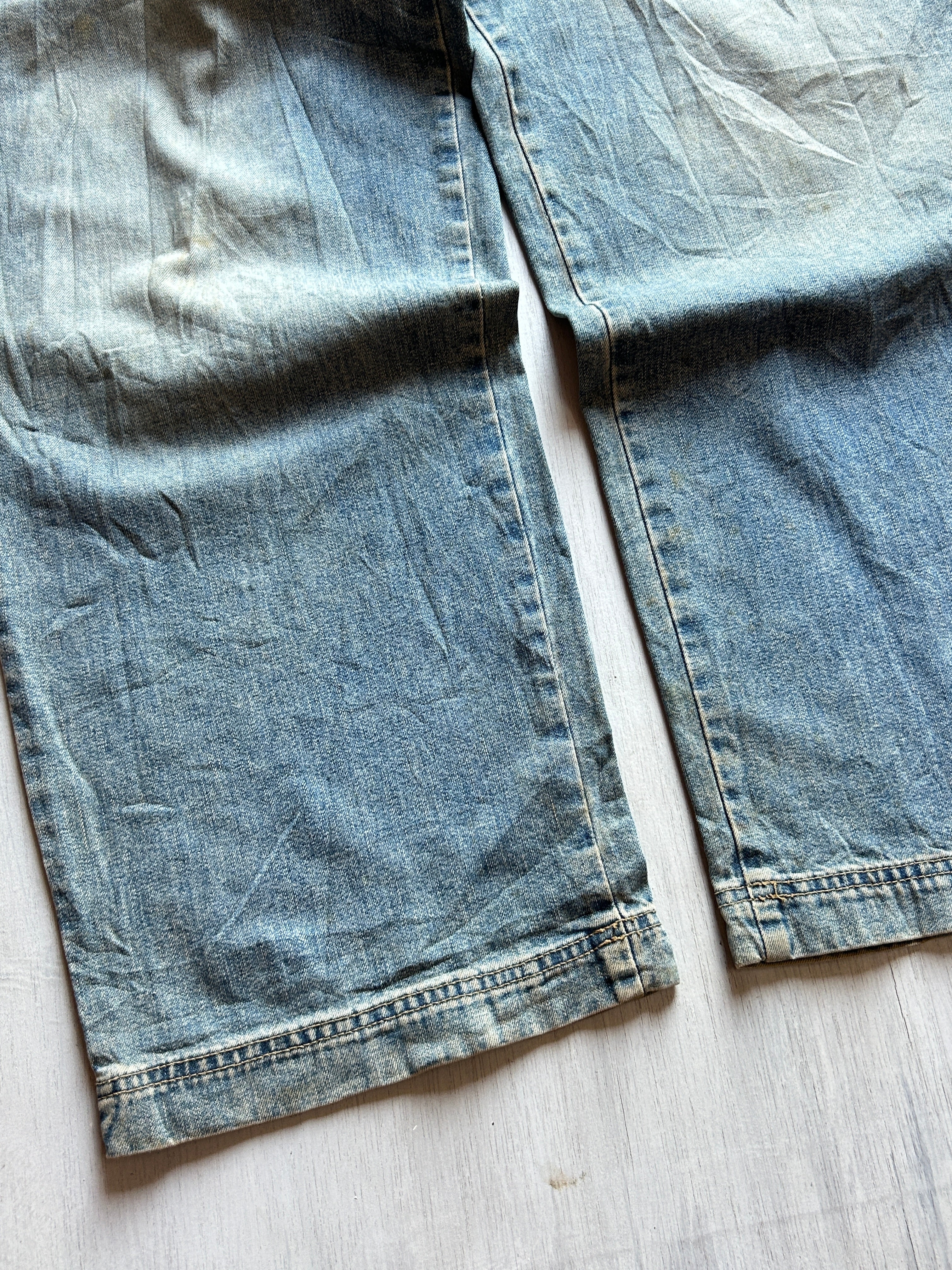 Vintage Wash Wide-Leg Denim - (S)