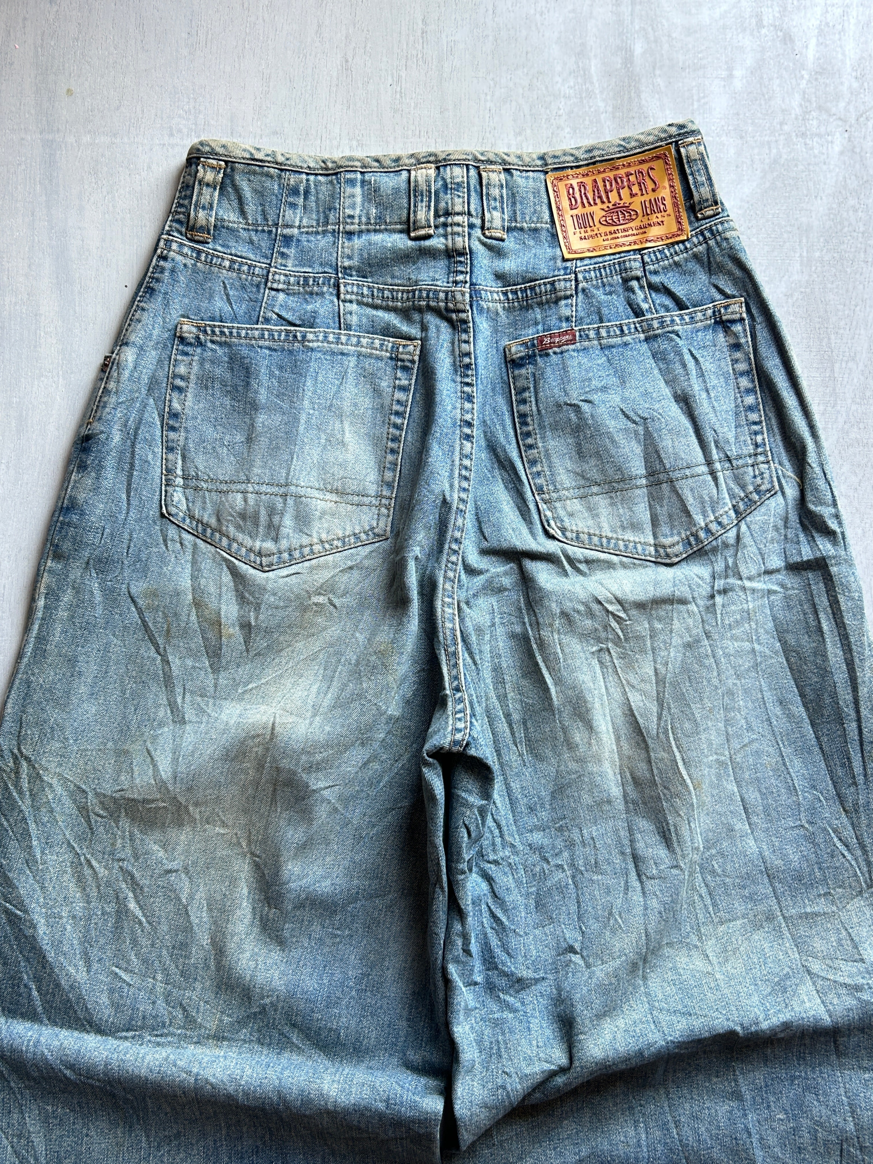 Vintage Wash Wide-Leg Denim - (S)