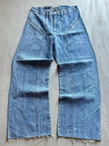 Panel Cut Raw Hem Denim - (M)
