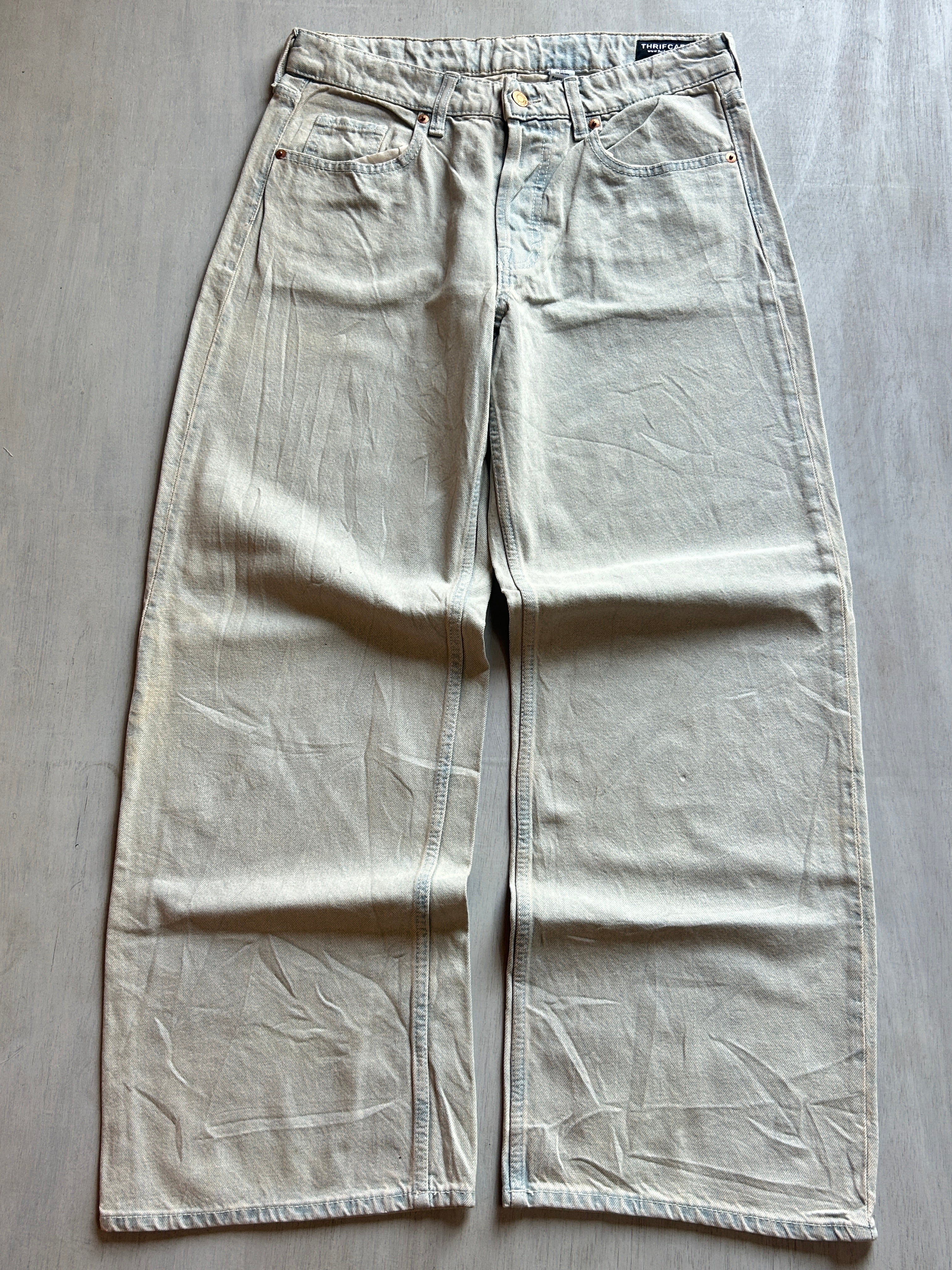 Bone Wash Baggy Denim - (L)