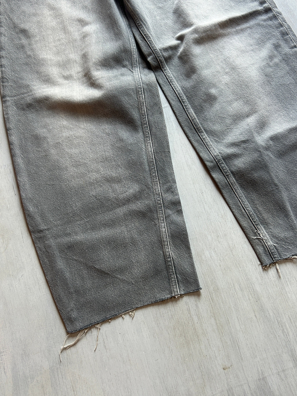 Ash Fade Raw Hem Denim - (L)