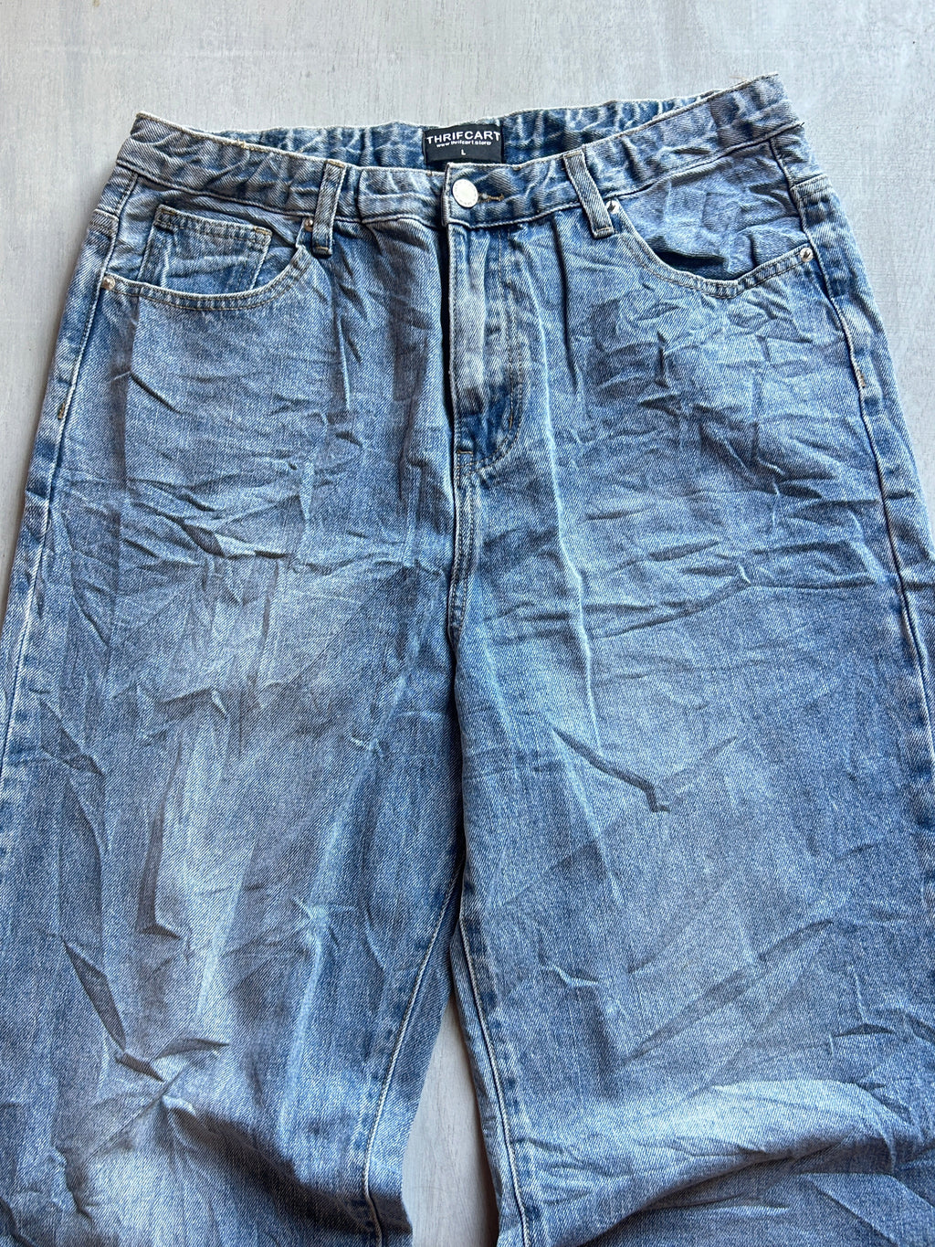 Ice Wash Baggy Denim - (L)