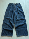 Midnight Pleated Baggy Denim - (M)