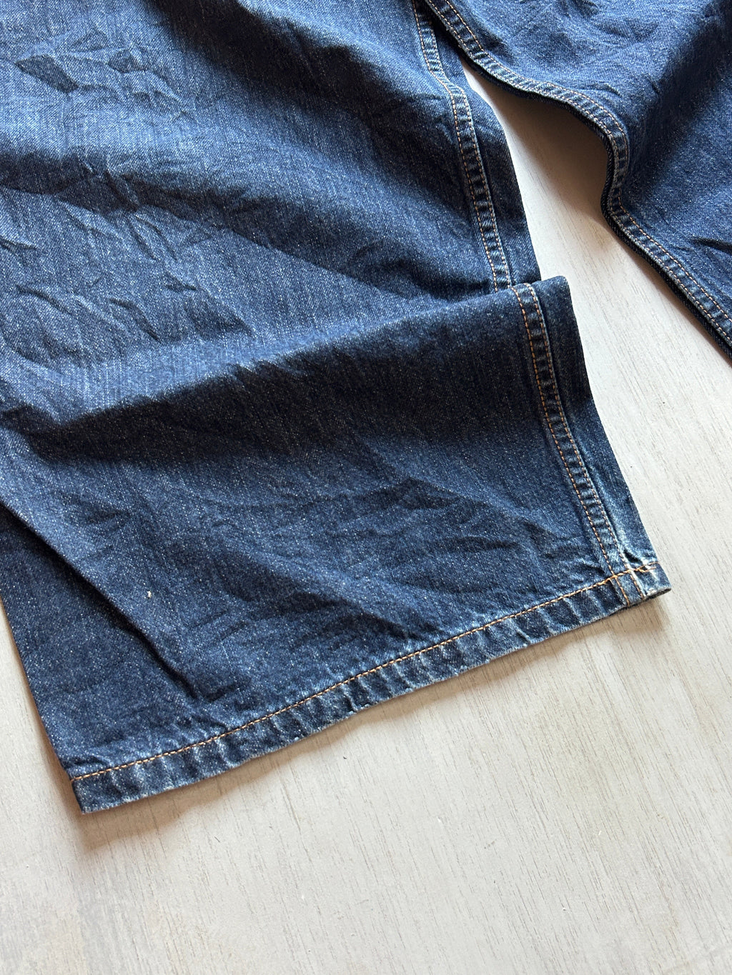 Midnight Pleated Baggy Denim - (M)