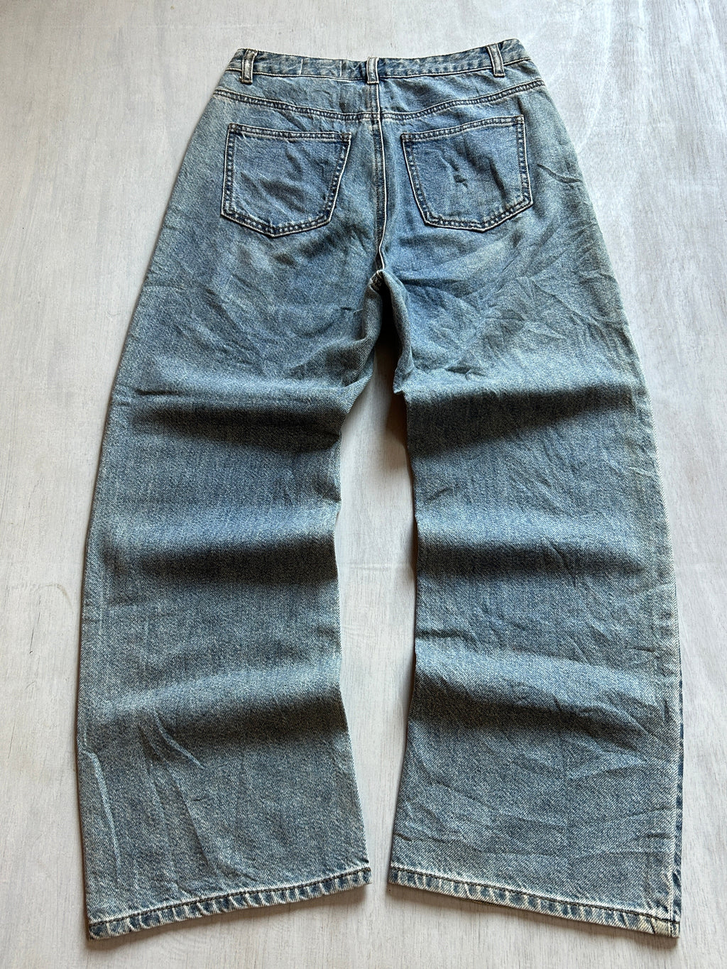 Steel Wash Baggy Denim - (S)