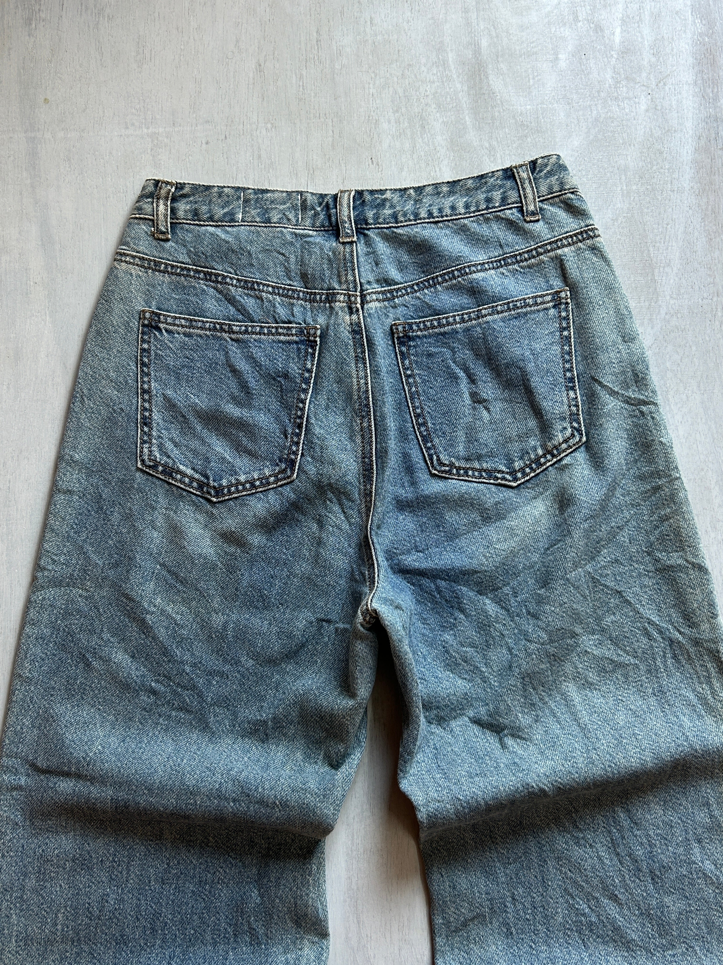 Steel Wash Baggy Denim - (S)