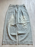 Ash Pleated Baggy Denim - (L)