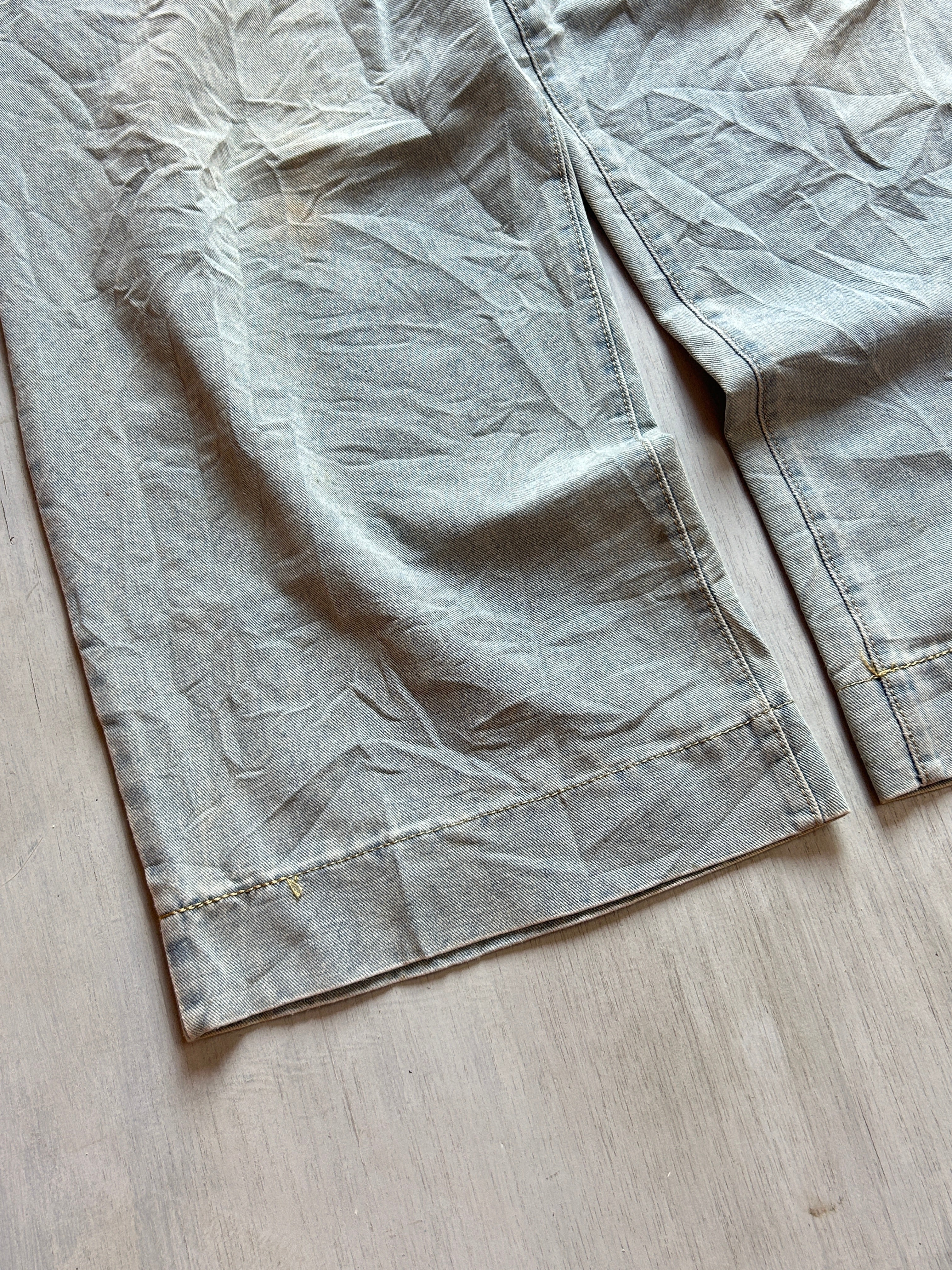 Ash Pleated Baggy Denim - (L)