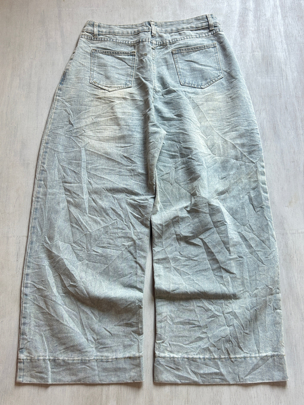 Ash Pleated Baggy Denim - (L)