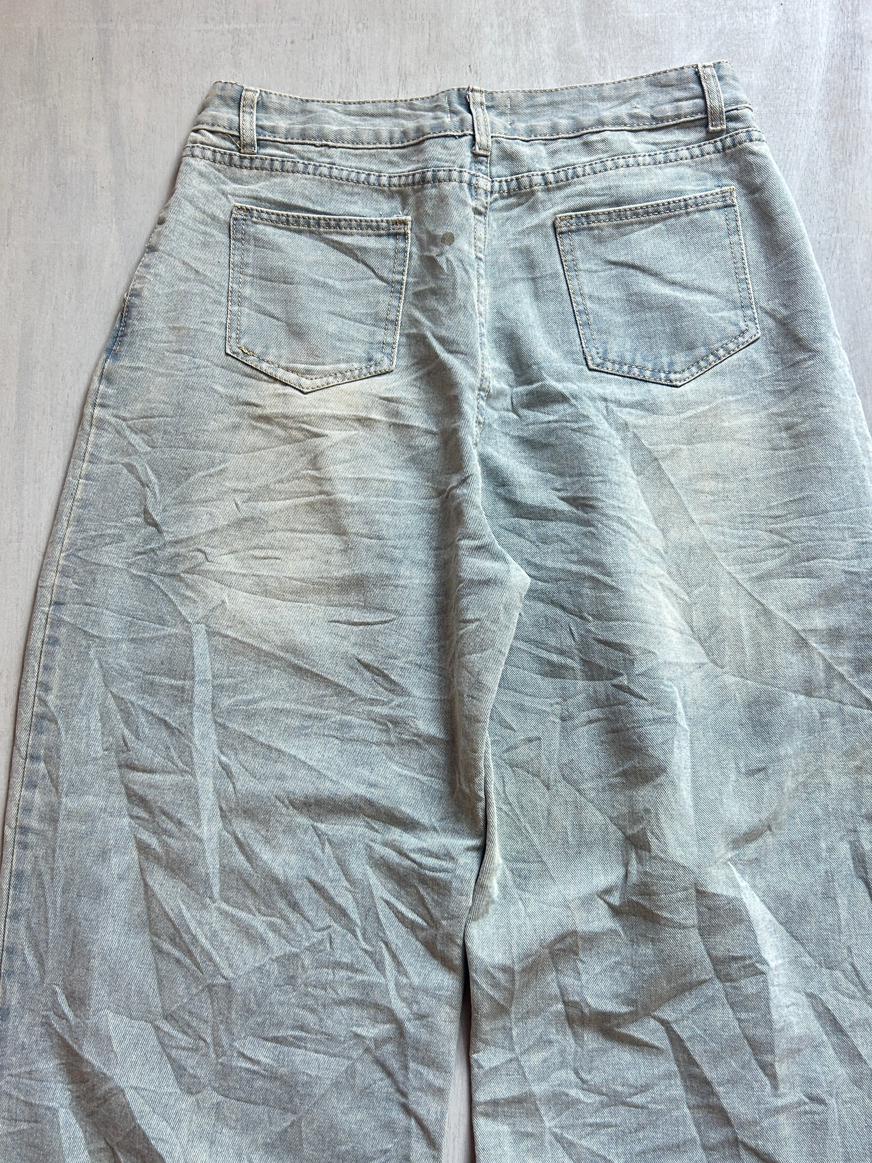 Ash Pleated Baggy Denim - (L)