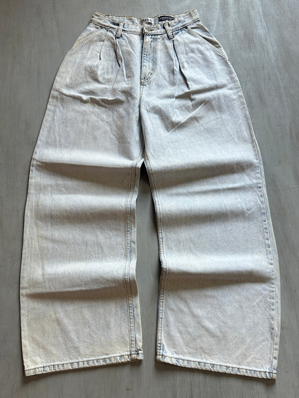 Cream Drift Baggy Denim - (S)