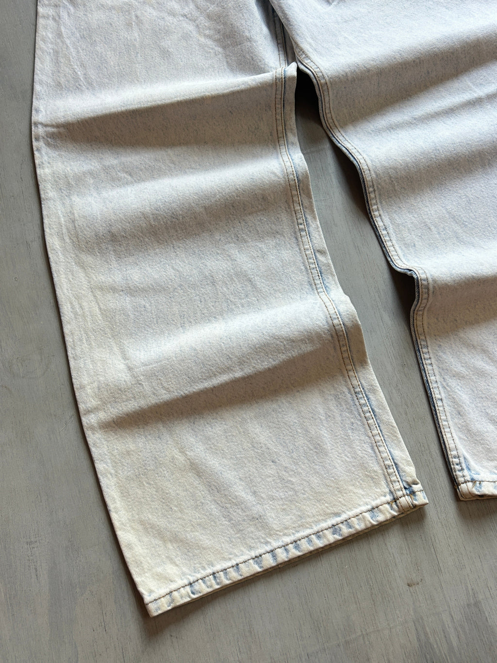 Cream Drift Baggy Denim - (S)