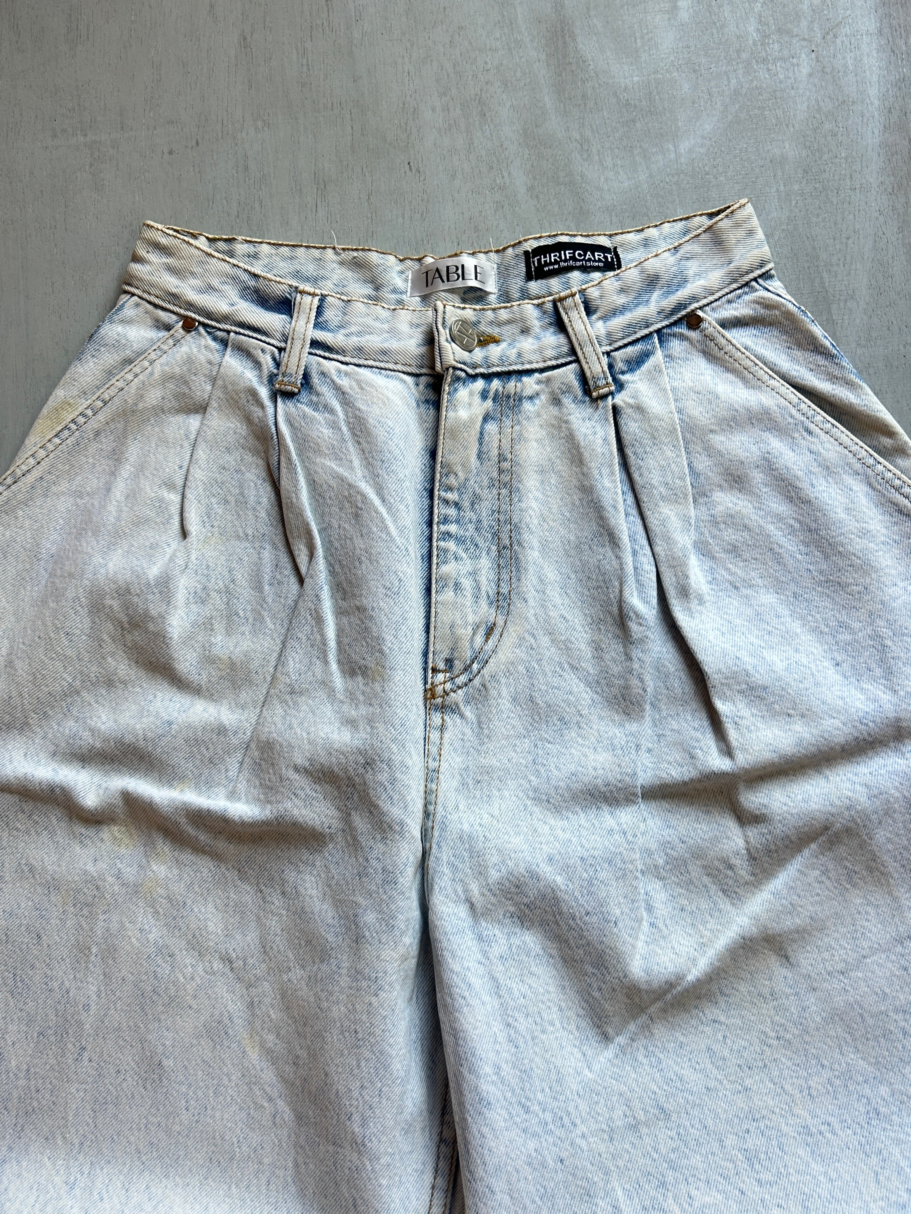 Cream Drift Baggy Denim - (S)