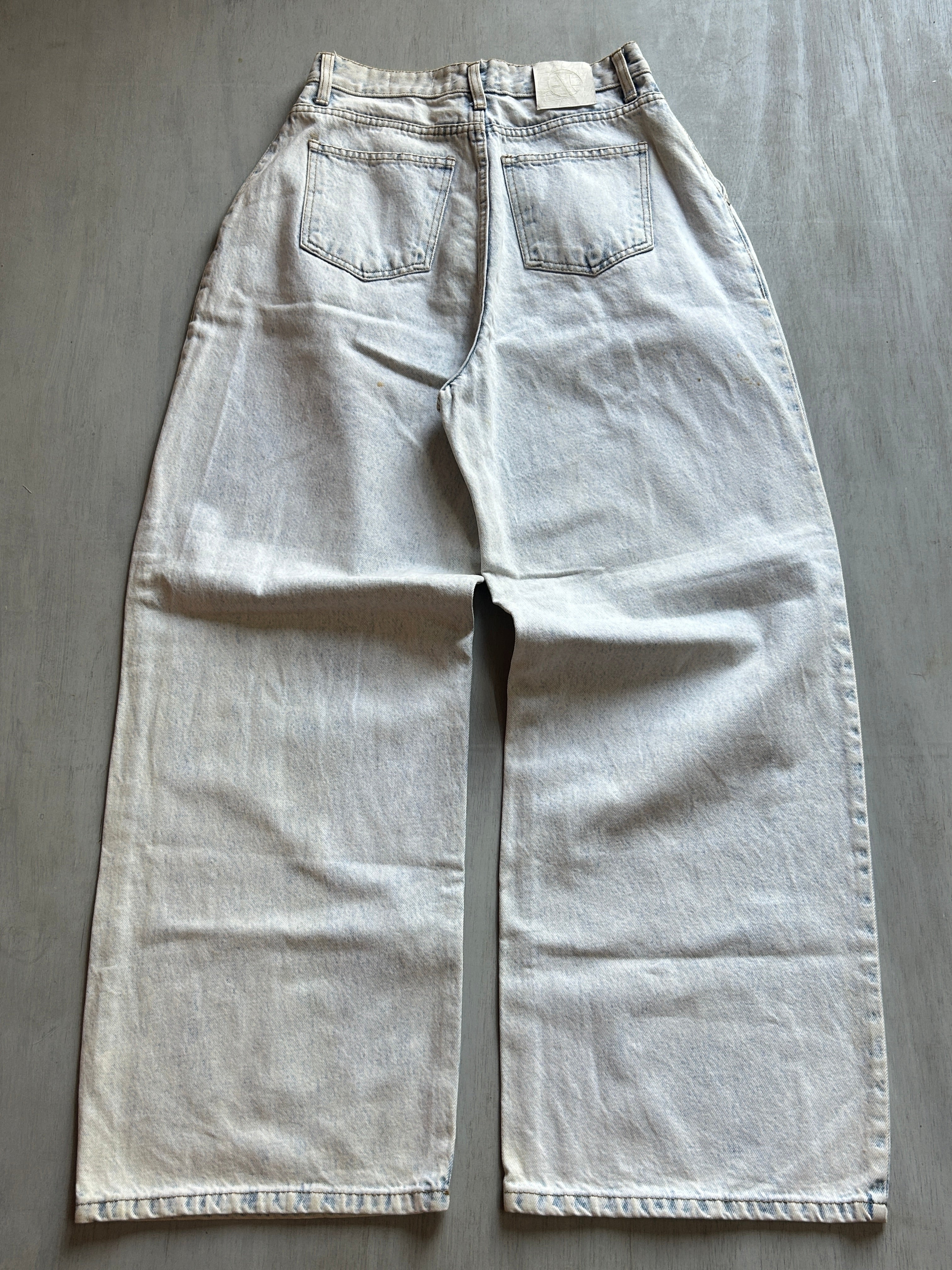 Cream Drift Baggy Denim - (S)
