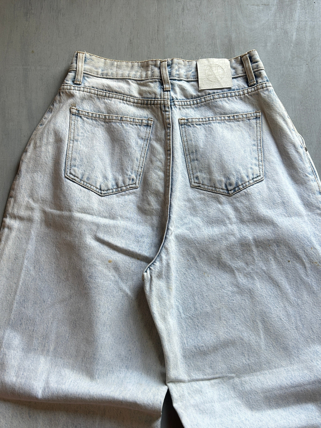 Cream Drift Baggy Denim - (S)