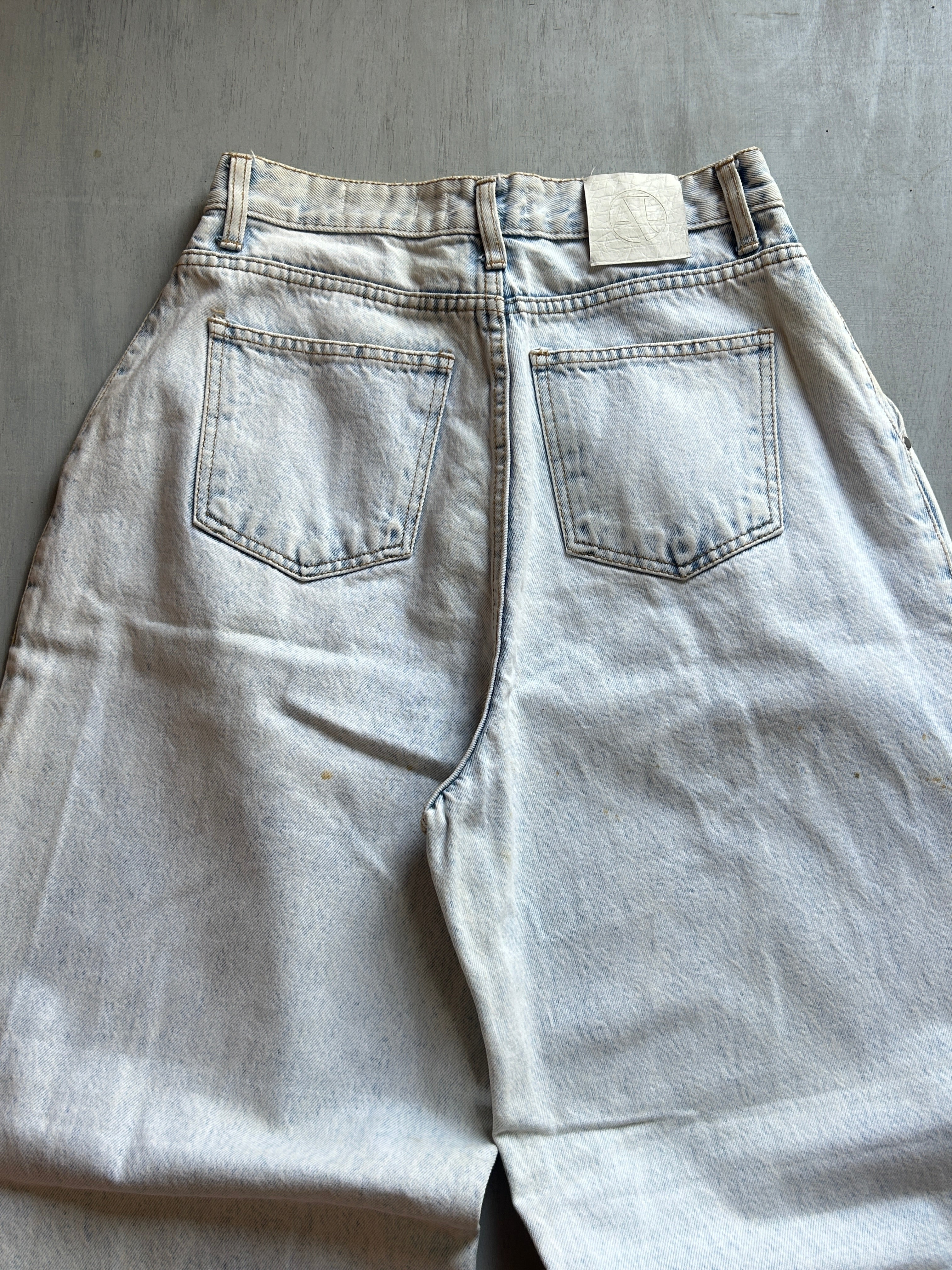 Cream Drift Baggy Denim - (S)