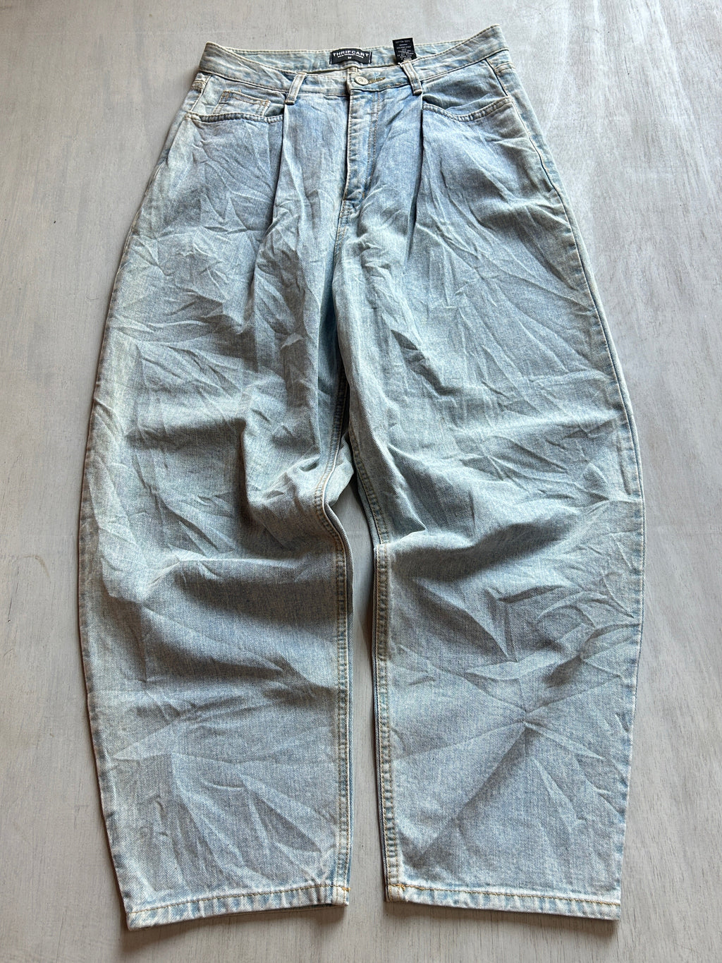 Glacier Pleated Baggy Denim - (M)