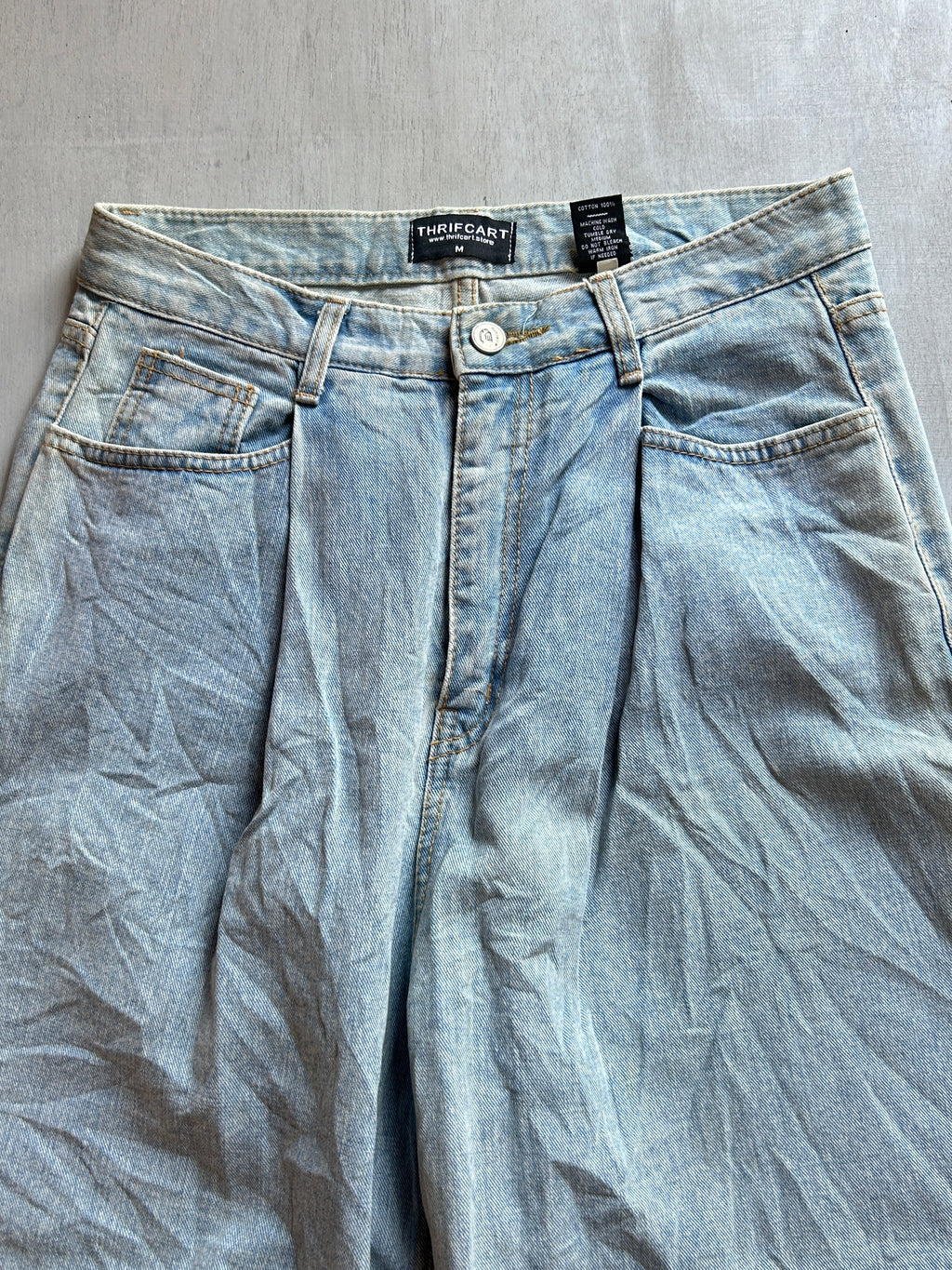 Glacier Pleated Baggy Denim - (M)